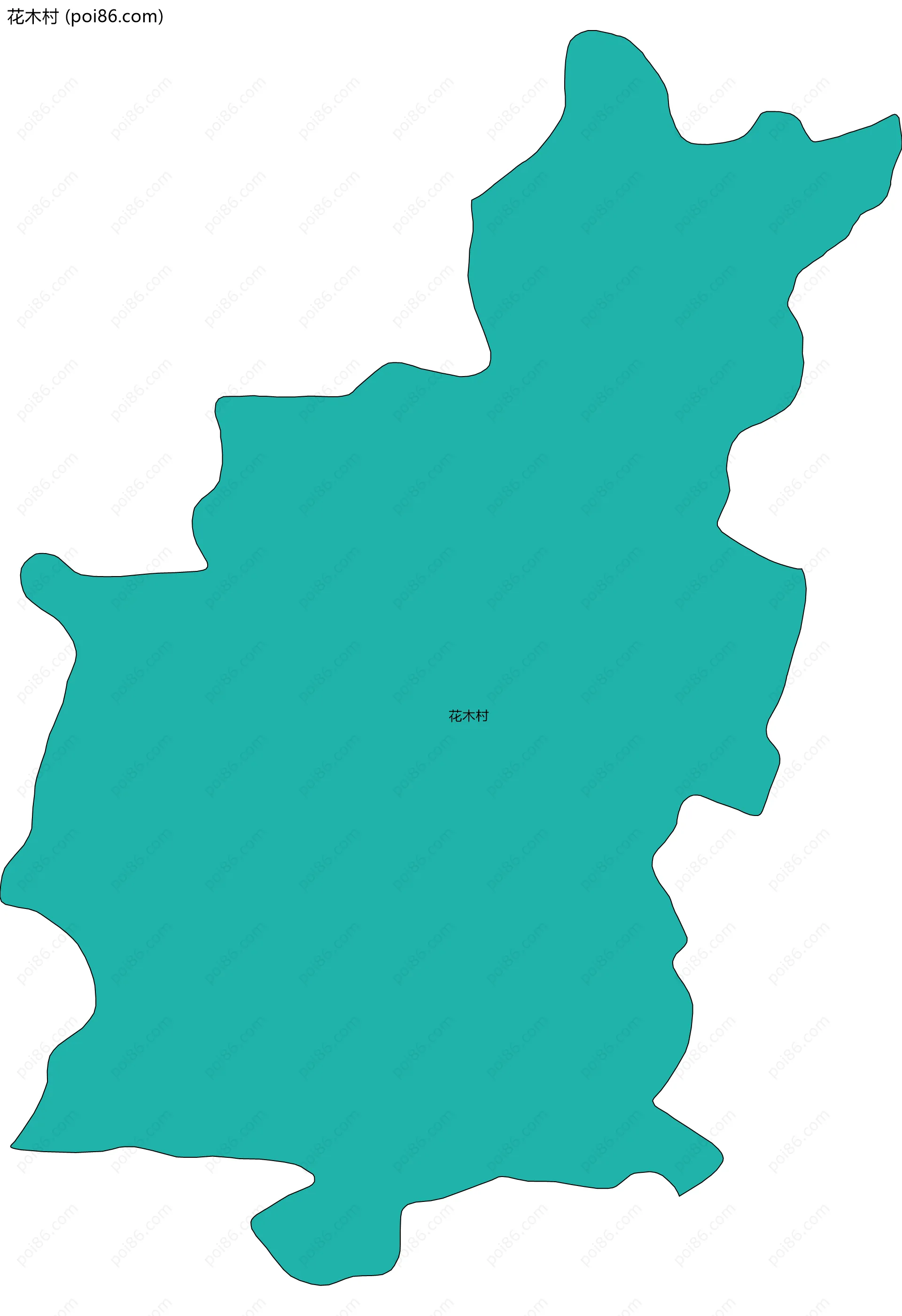 花木村边界地图