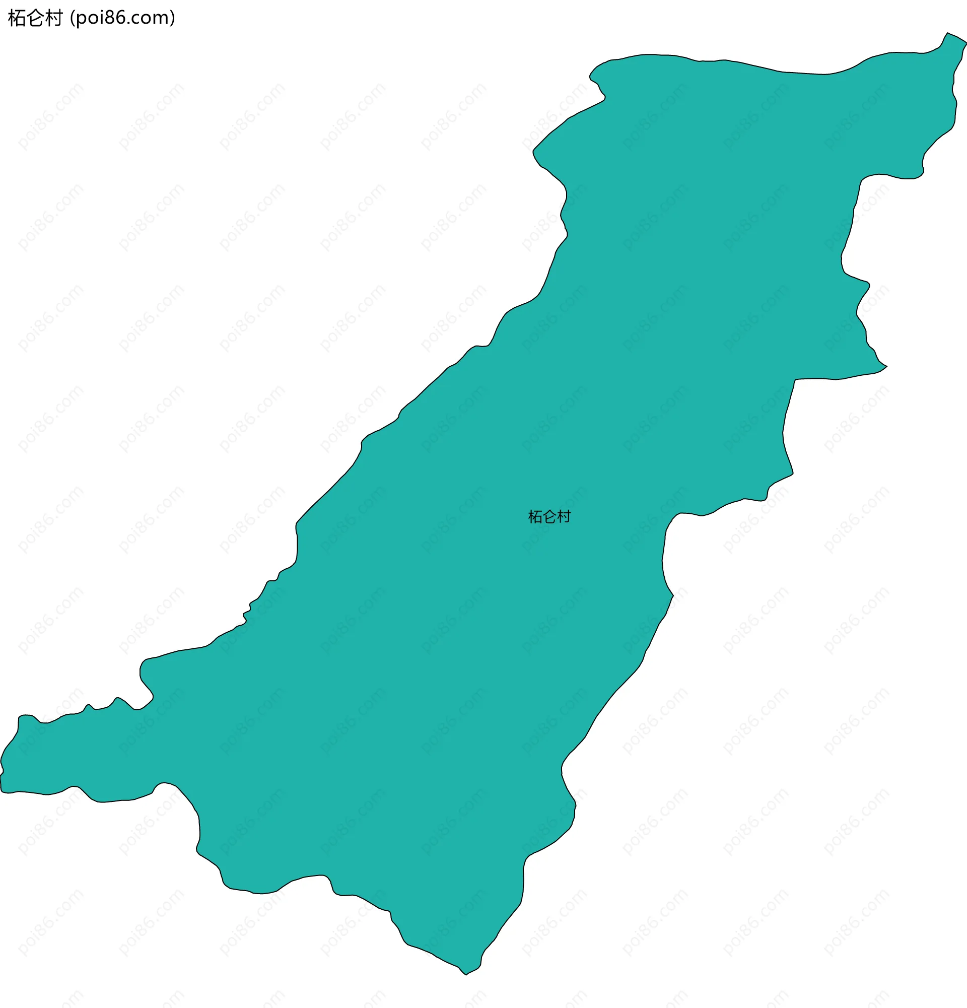 柘仑村边界地图