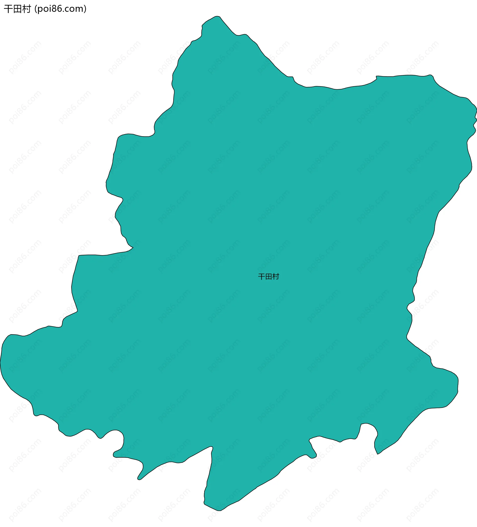 干田村边界地图