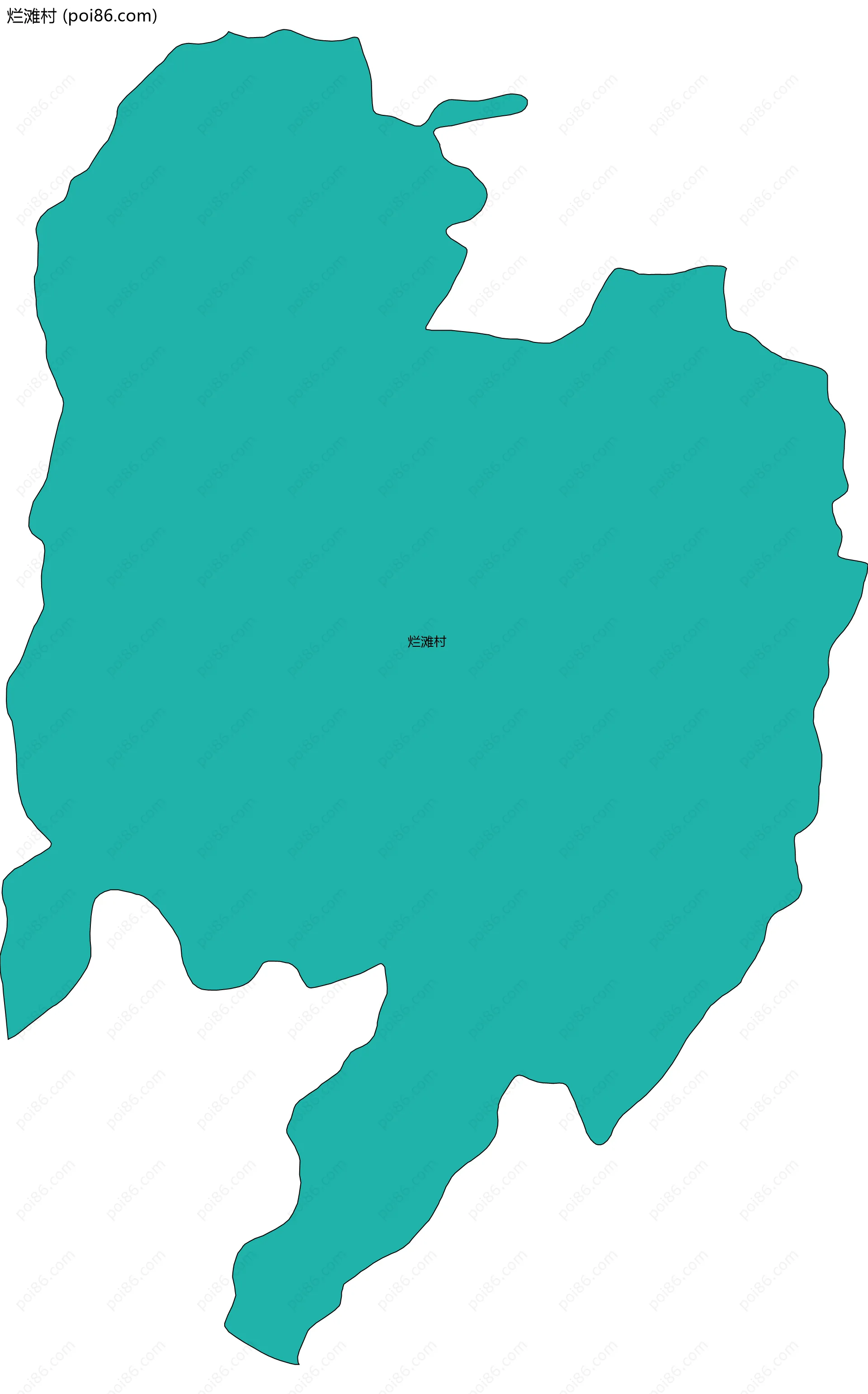 烂滩村边界地图