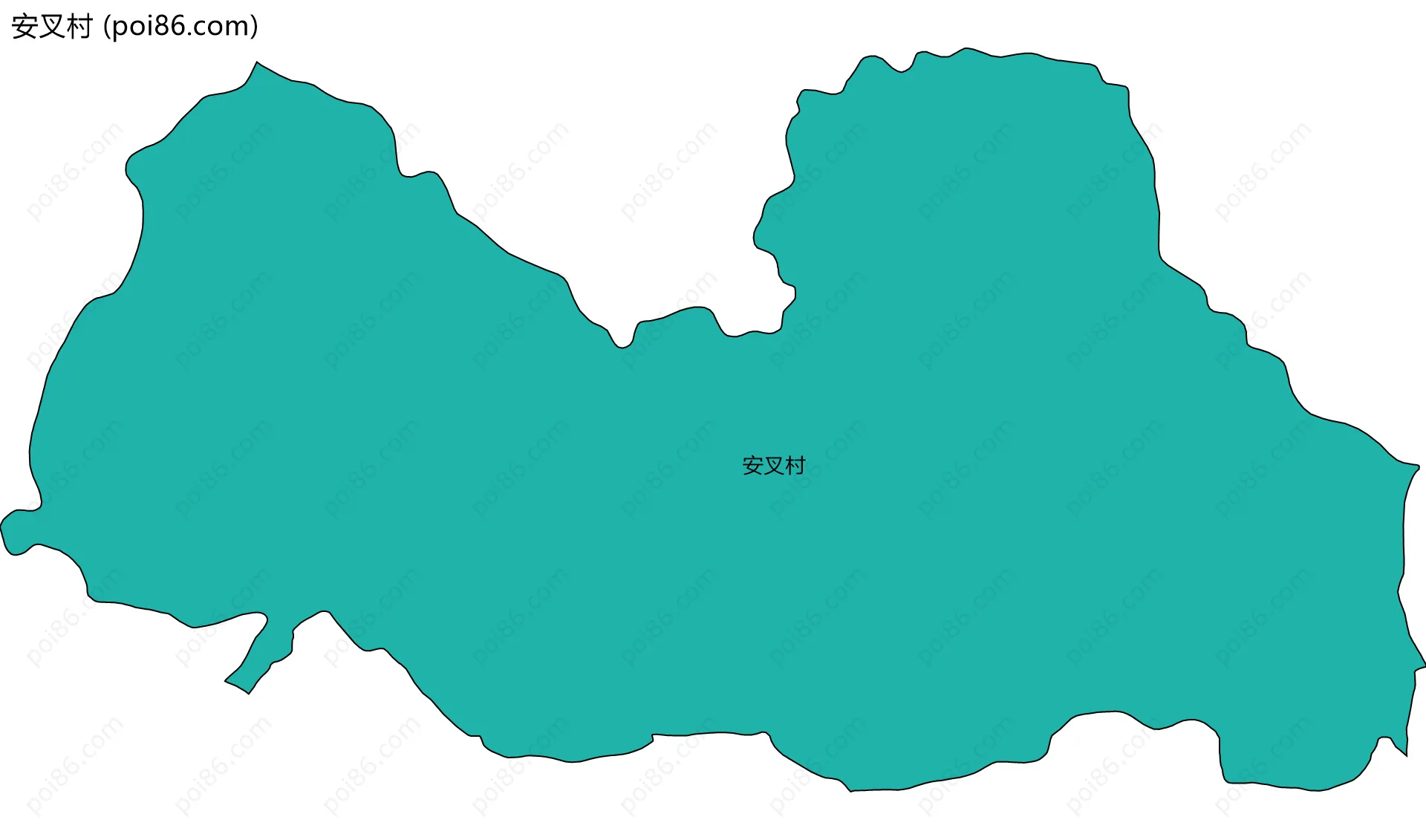 安叉村边界地图