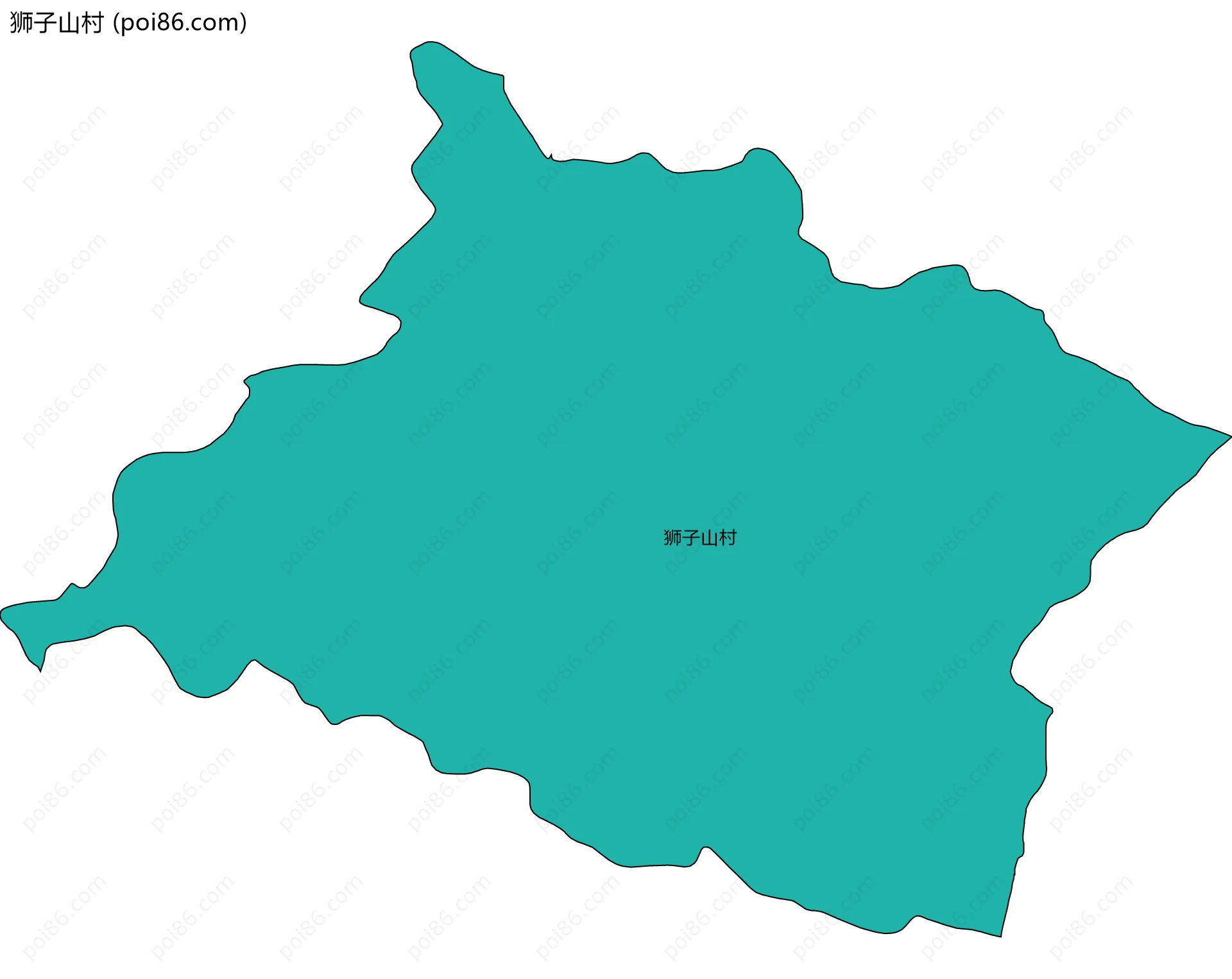 狮子山村边界地图