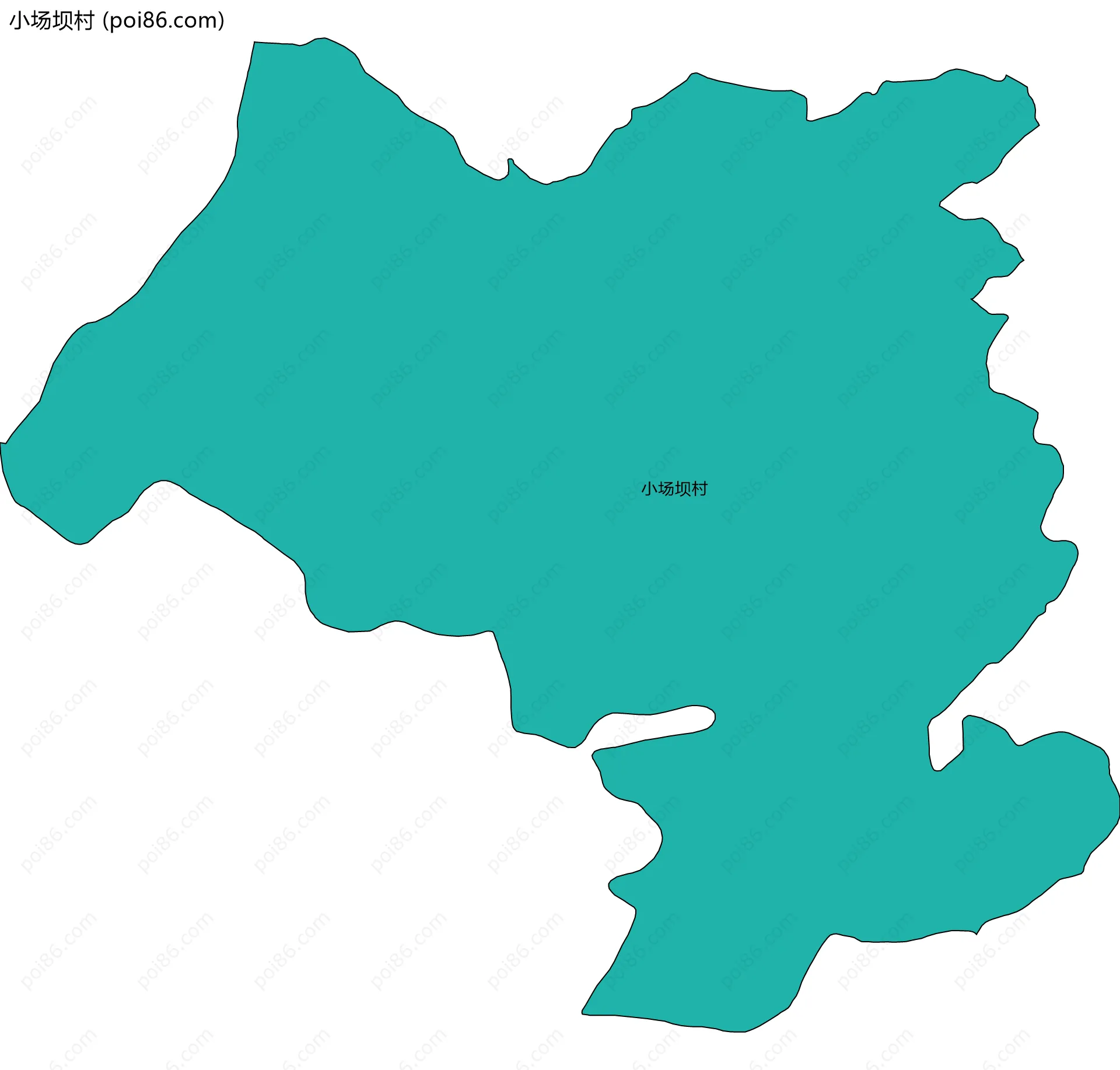 小场坝村边界地图