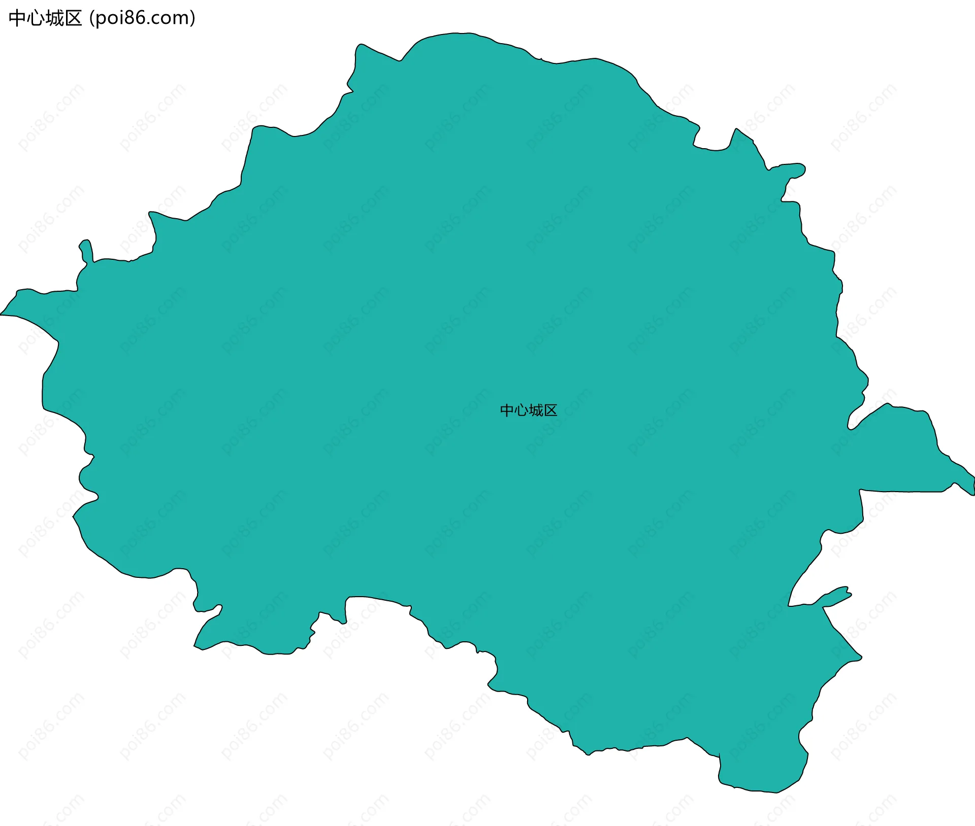 中心城区边界地图