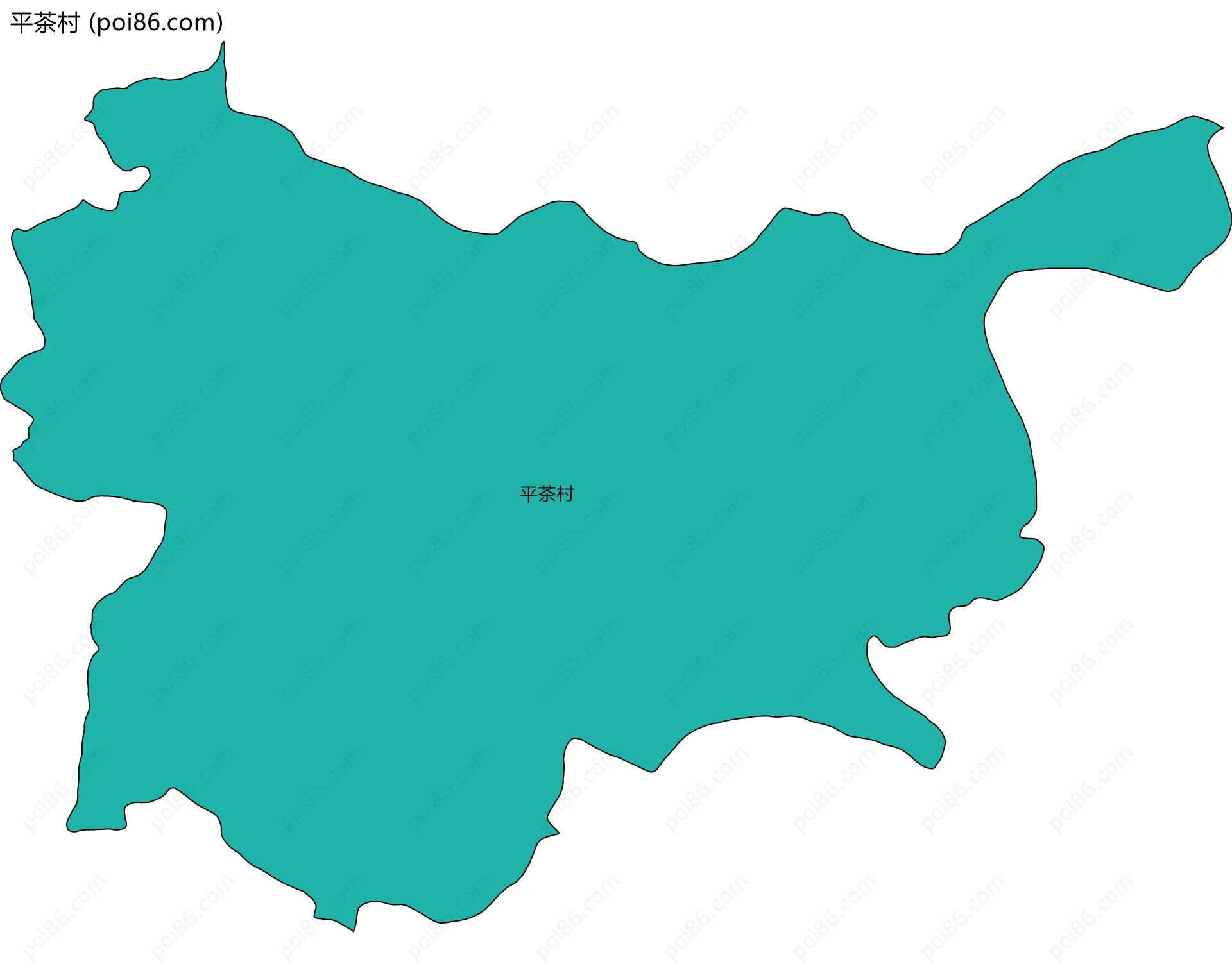 平茶村边界地图