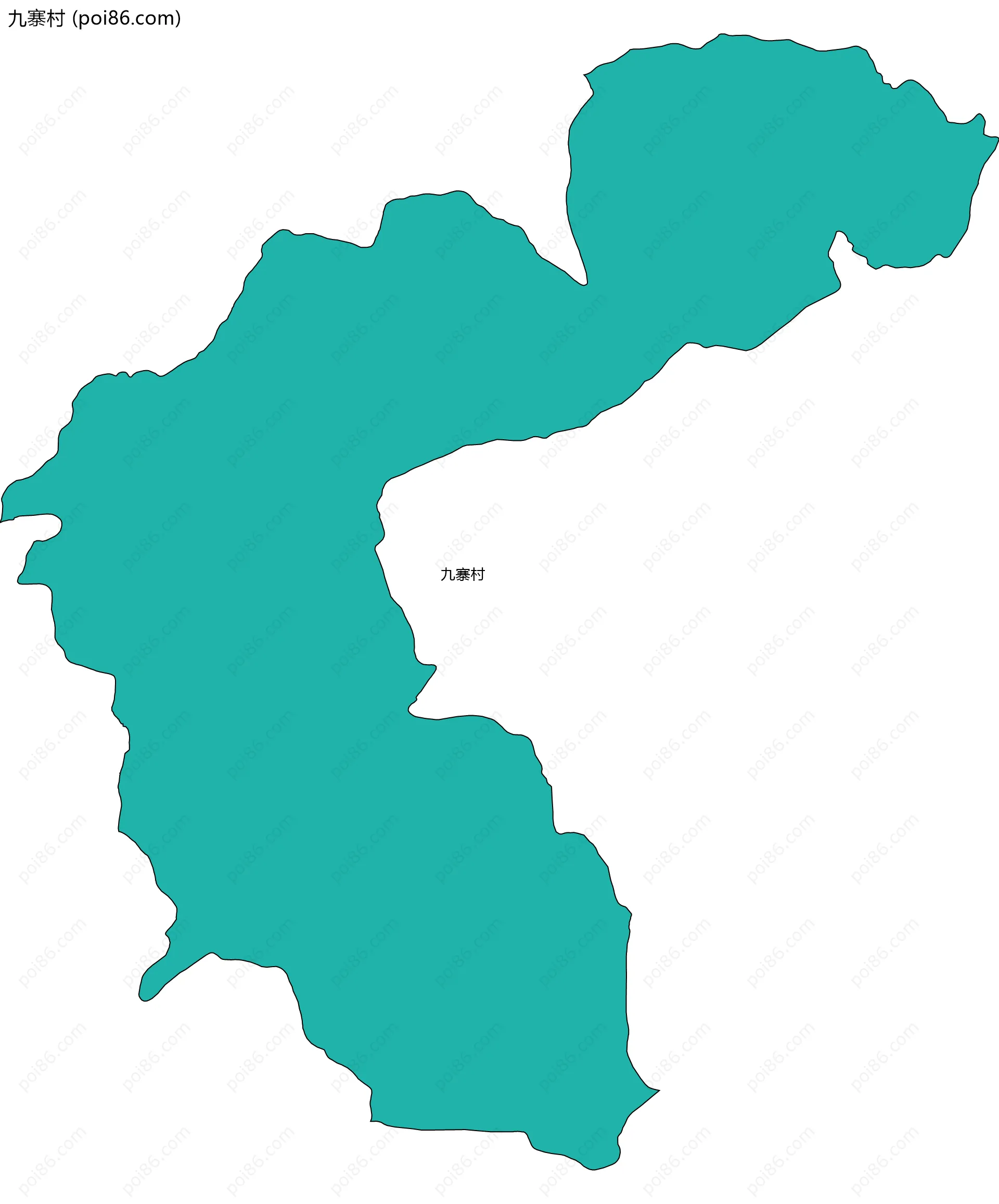 九寨村边界地图