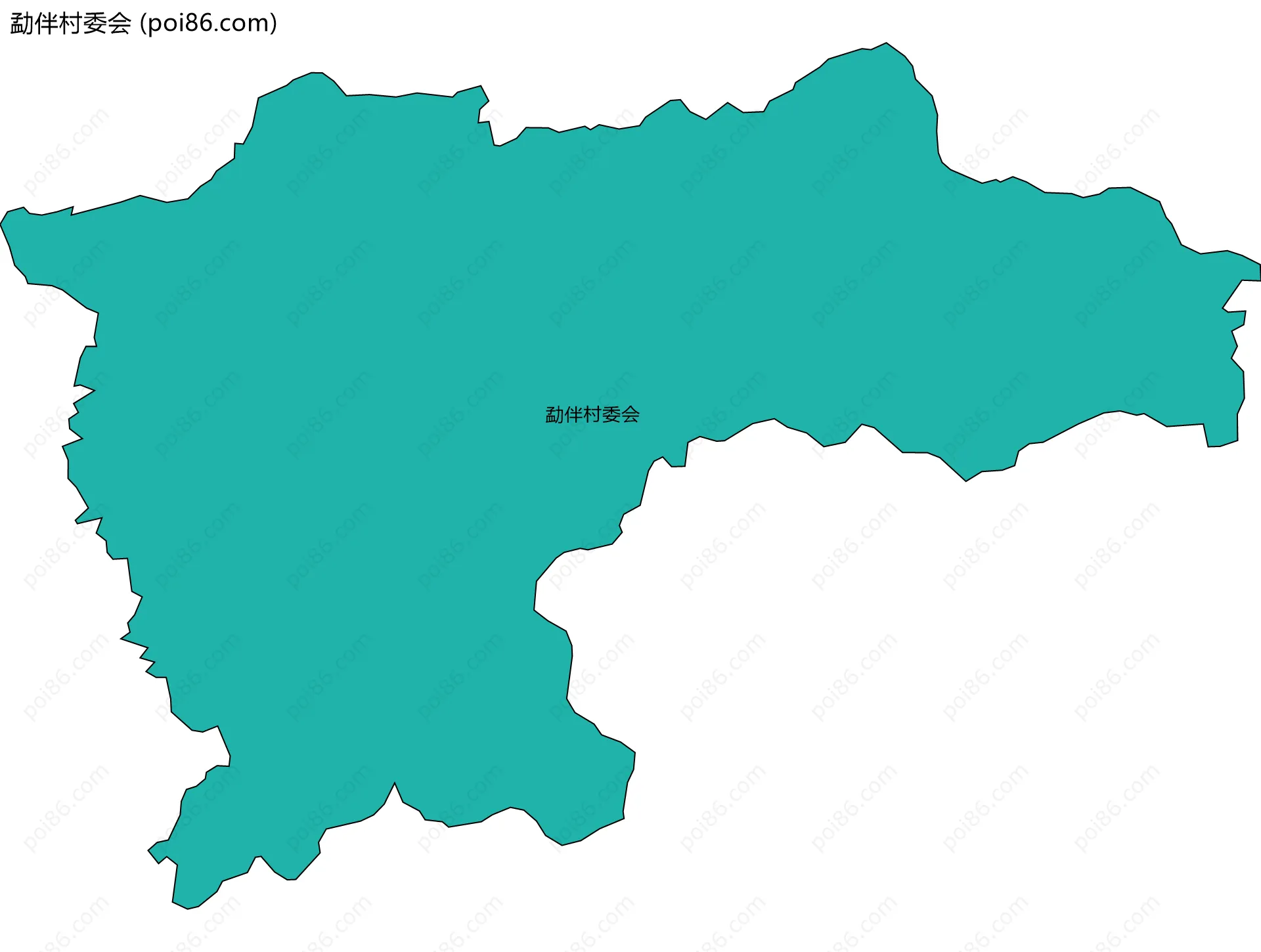 勐伴村委会边界地图