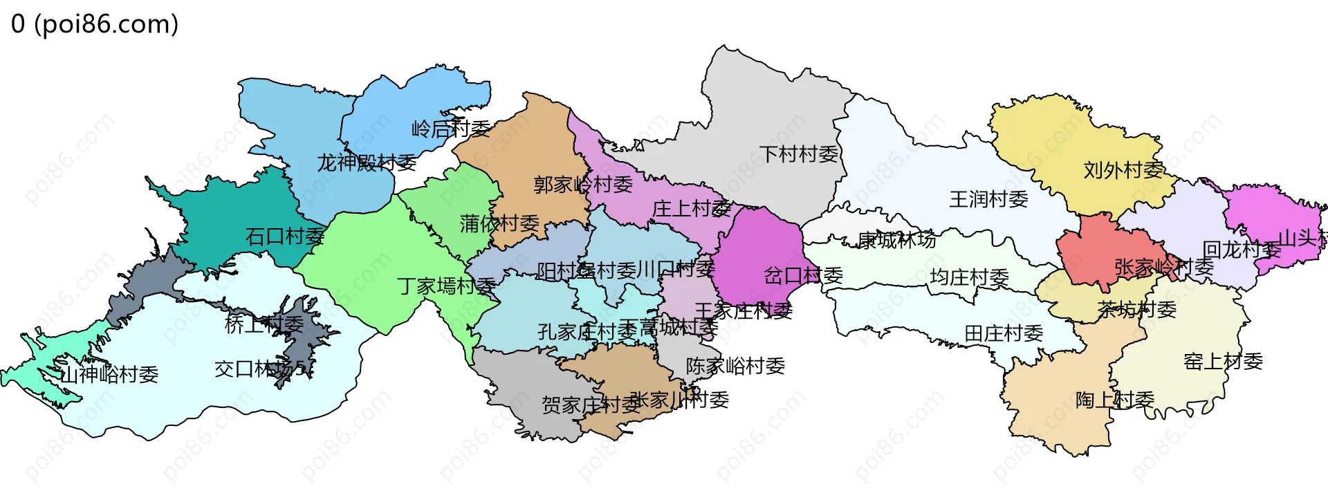 0边界地图(五级行政区划)