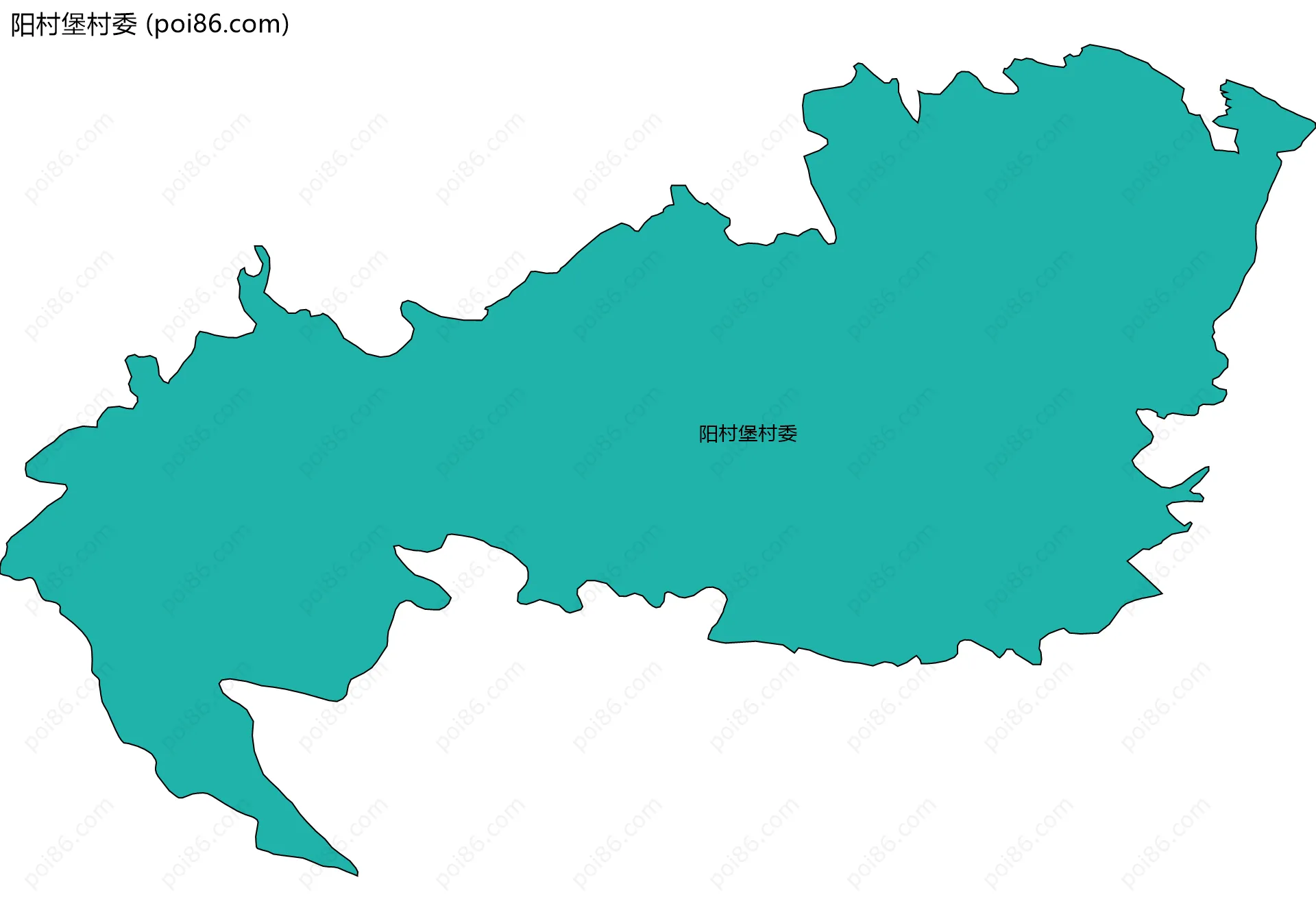 阳村堡村委边界地图