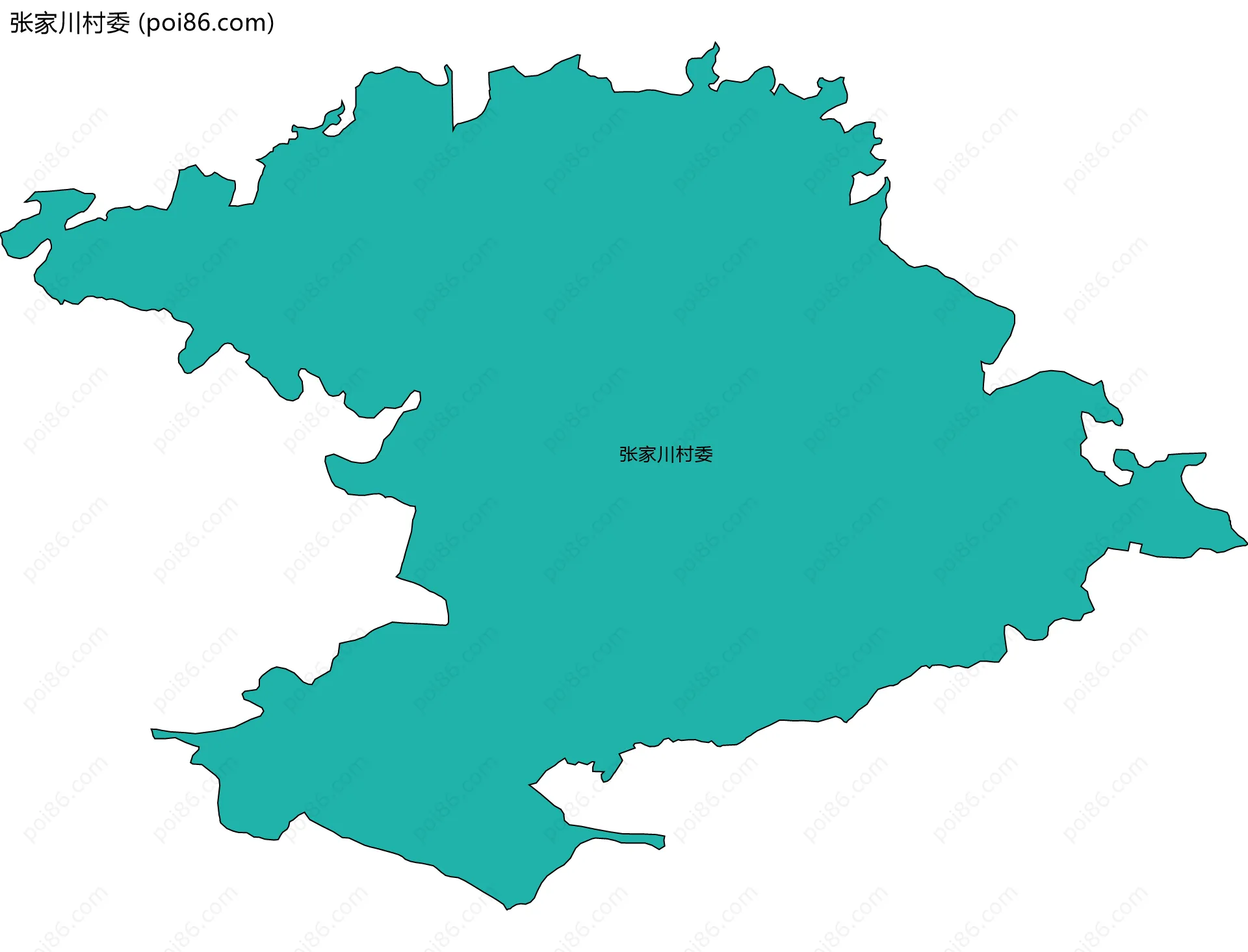 张家川村委边界地图