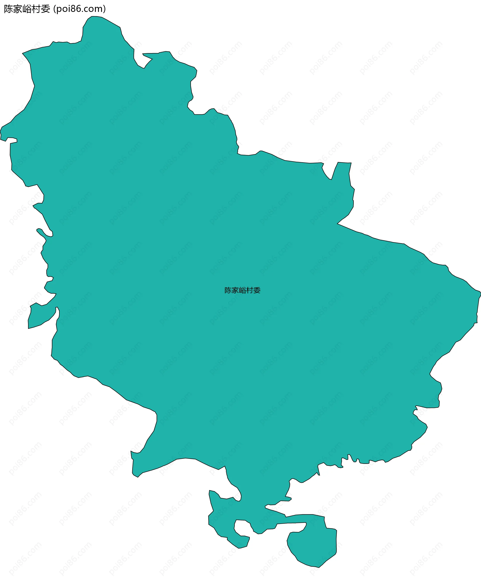 陈家峪村委边界地图