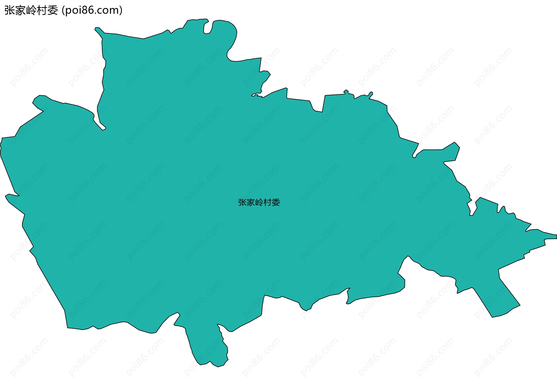 张家岭村委边界地图