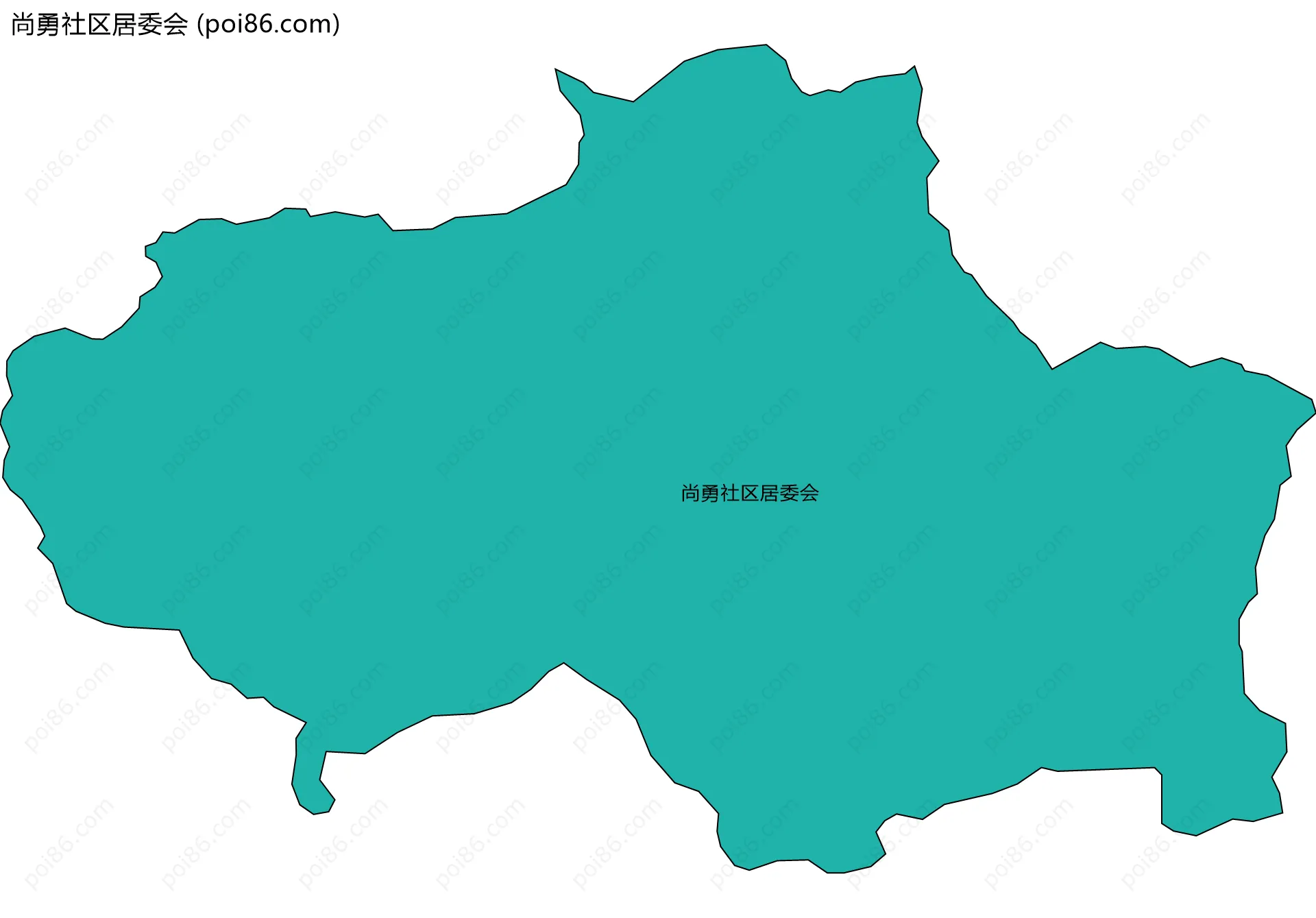 尚勇社区居委会边界地图