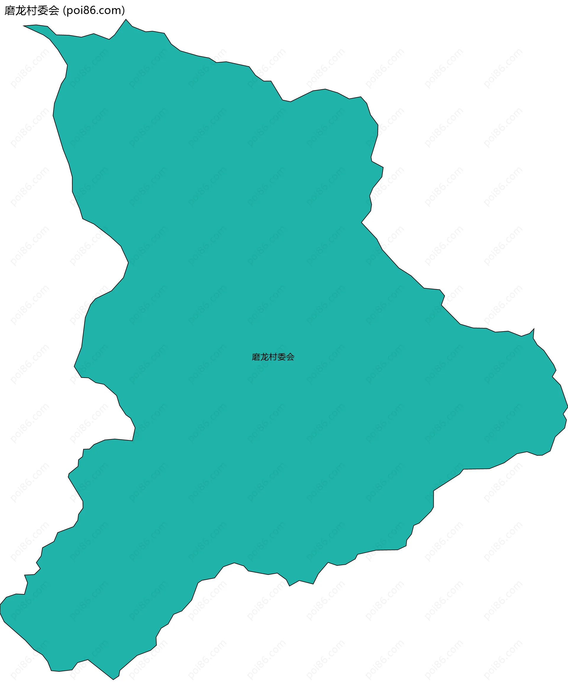 磨龙村委会边界地图