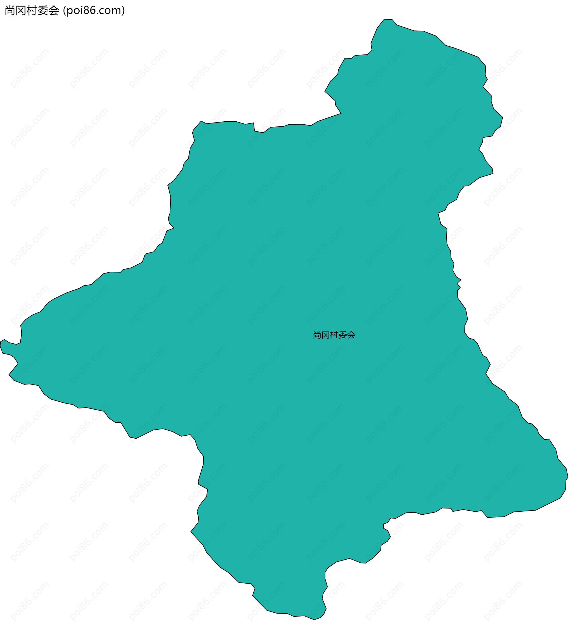 尚冈村委会边界地图