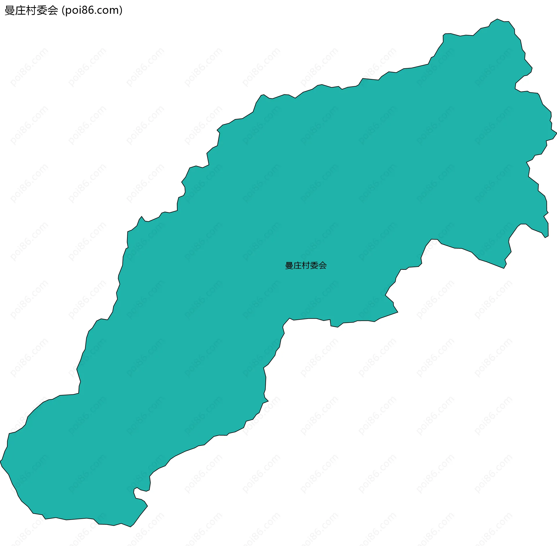 曼庄村委会边界地图