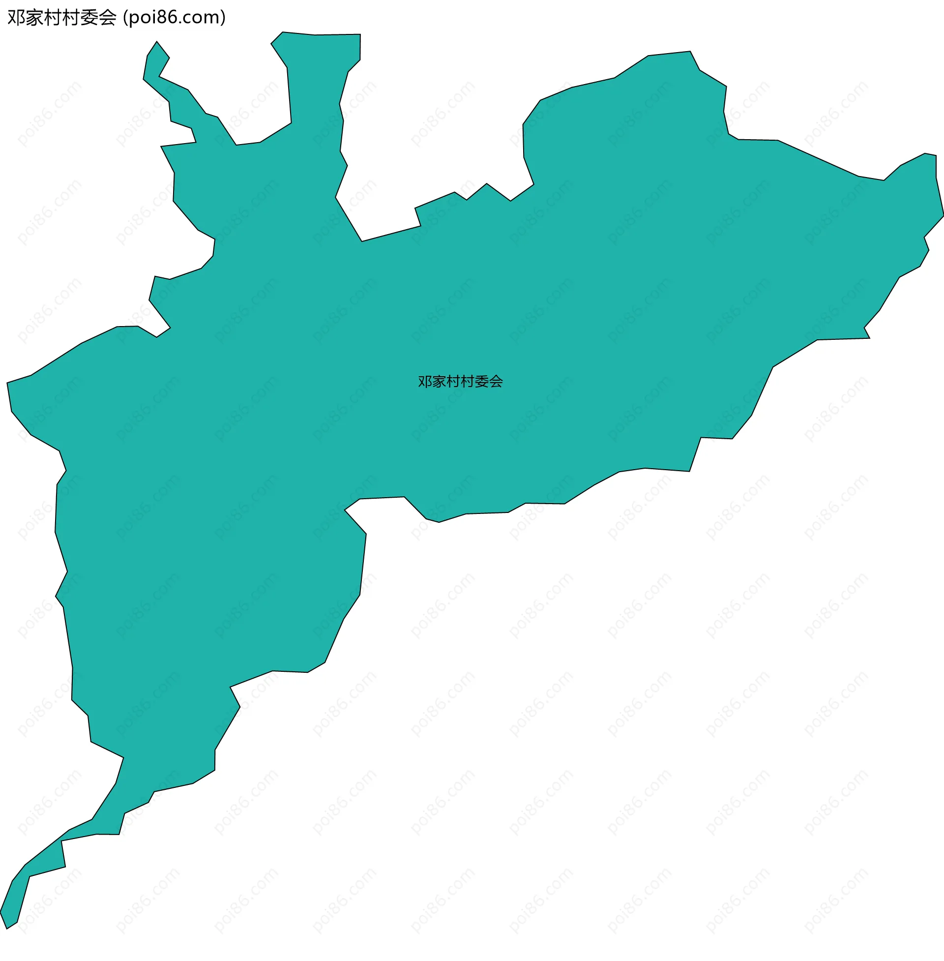 邓家村村委会边界地图