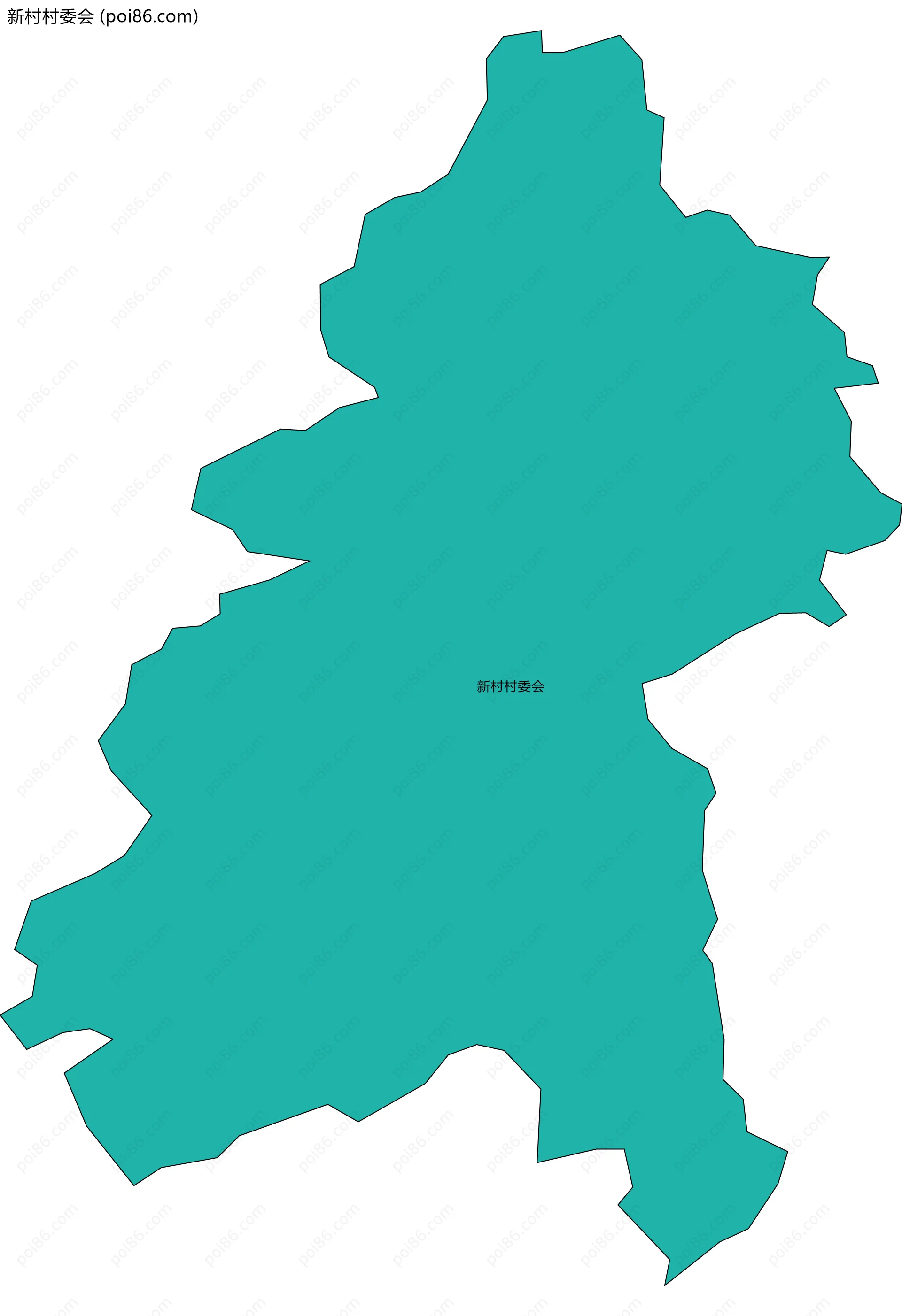 新村村委会边界地图