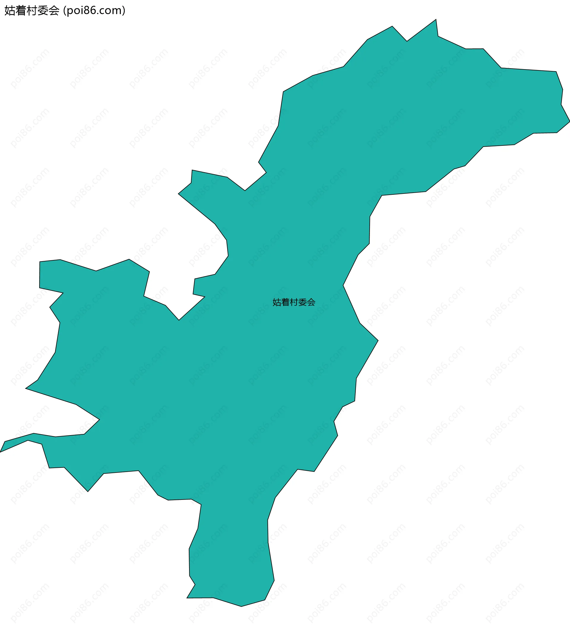 姑着村委会边界地图