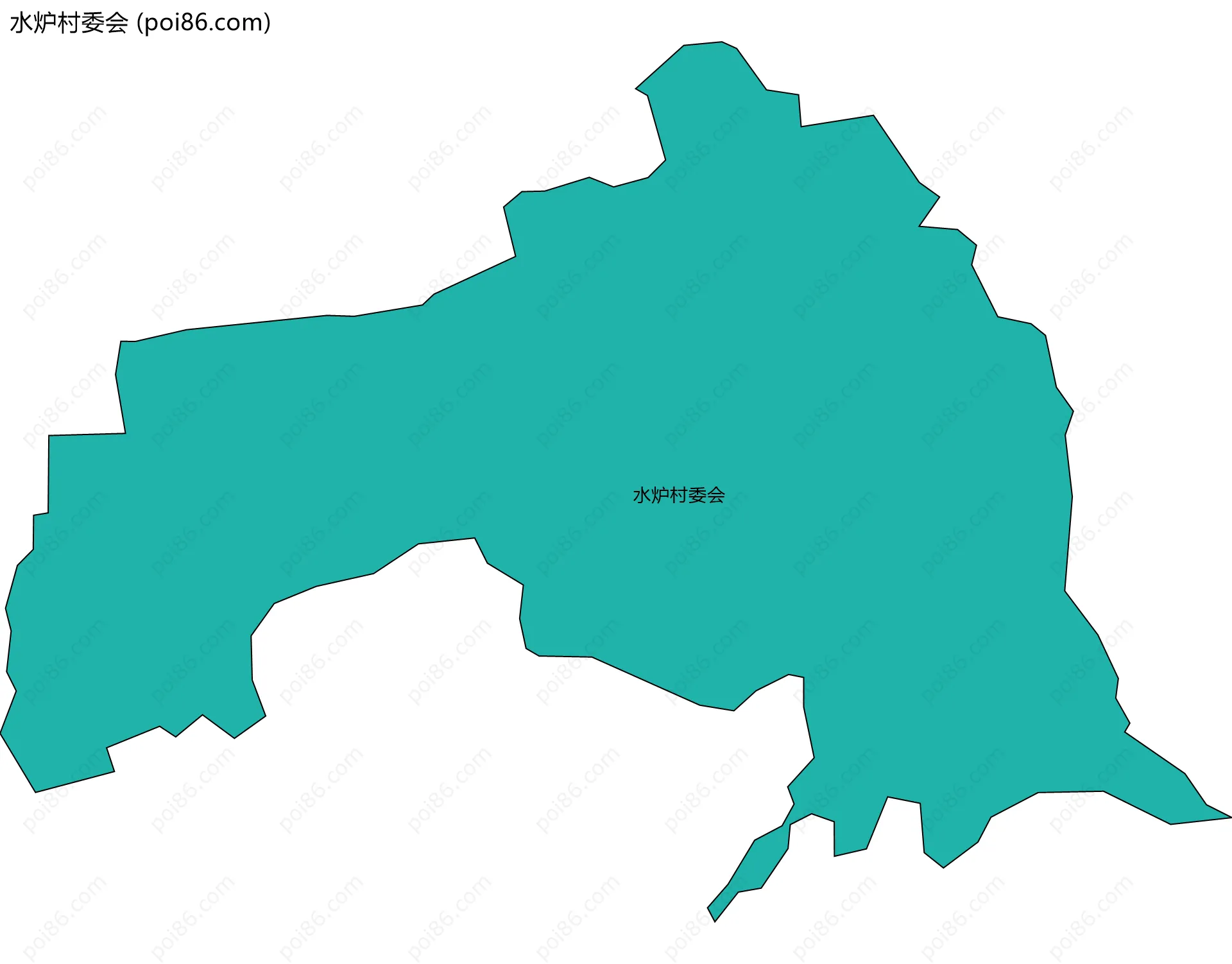 水炉村委会边界地图