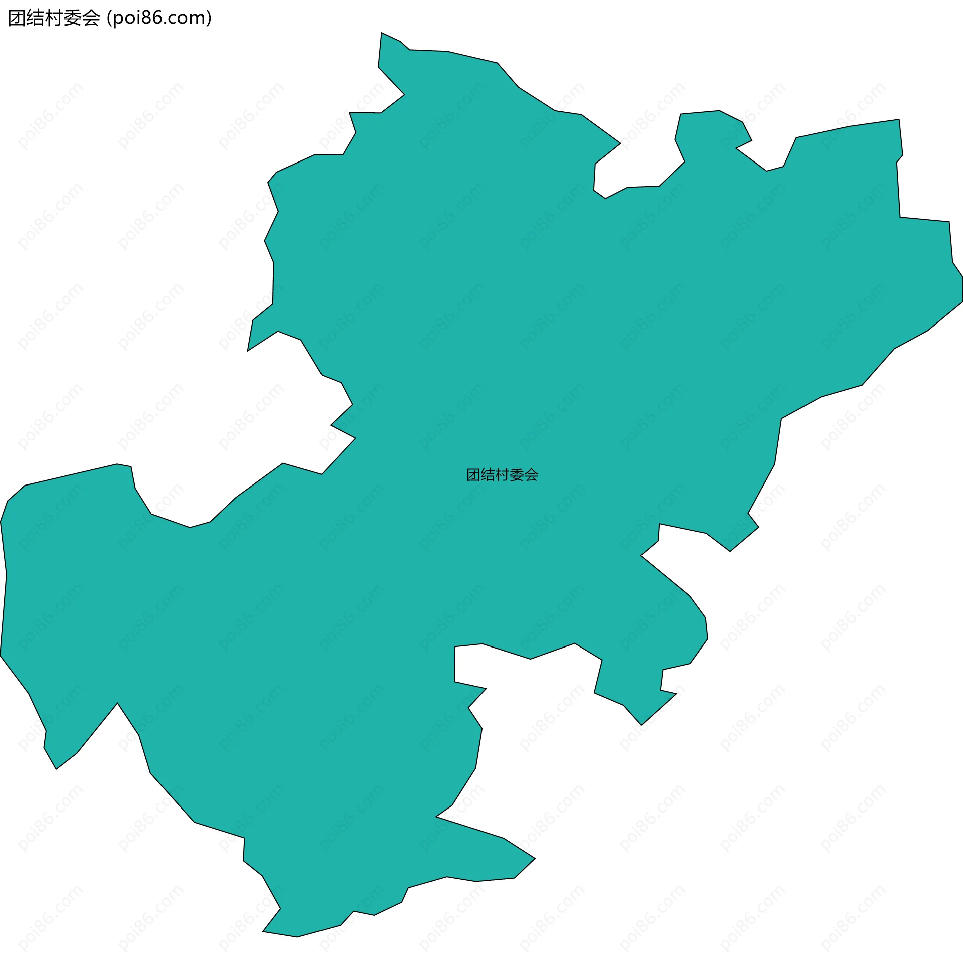 团结村委会边界地图