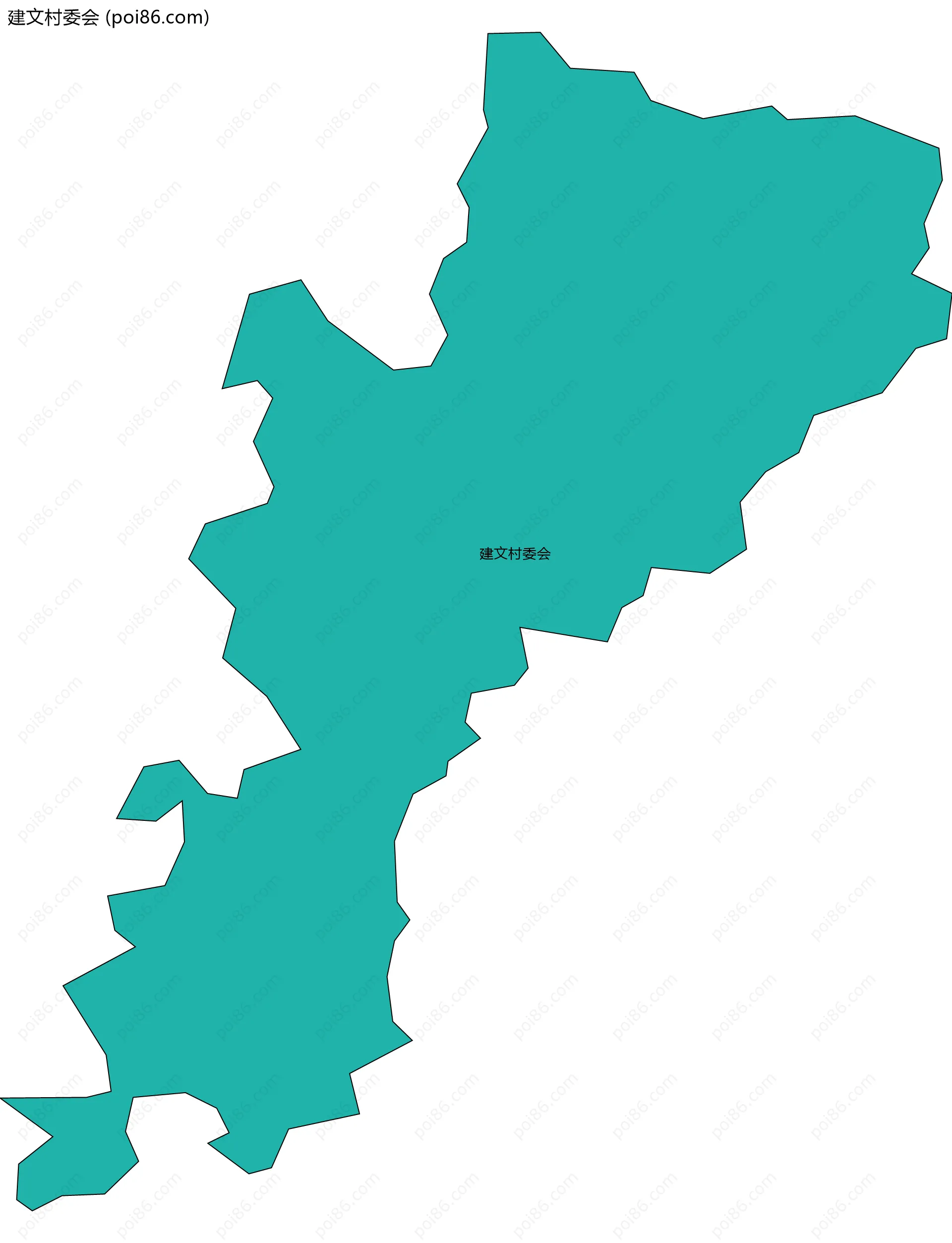 建文村委会边界地图