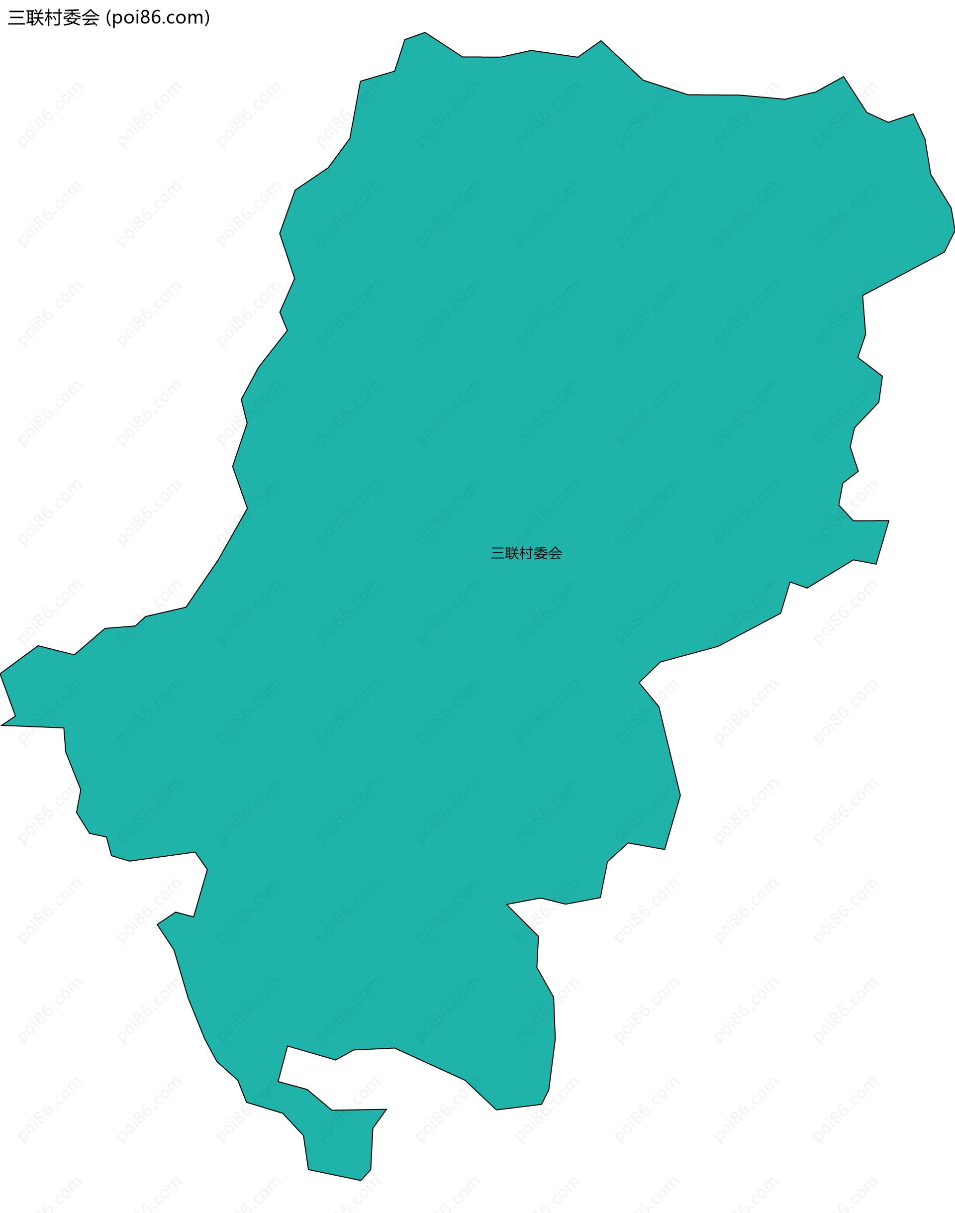 三联村委会边界地图