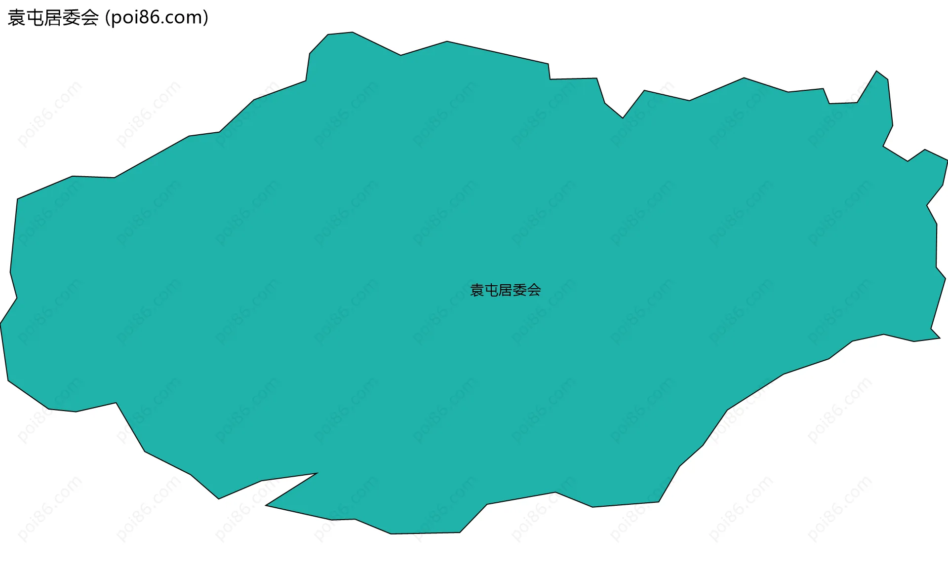 袁屯居委会边界地图