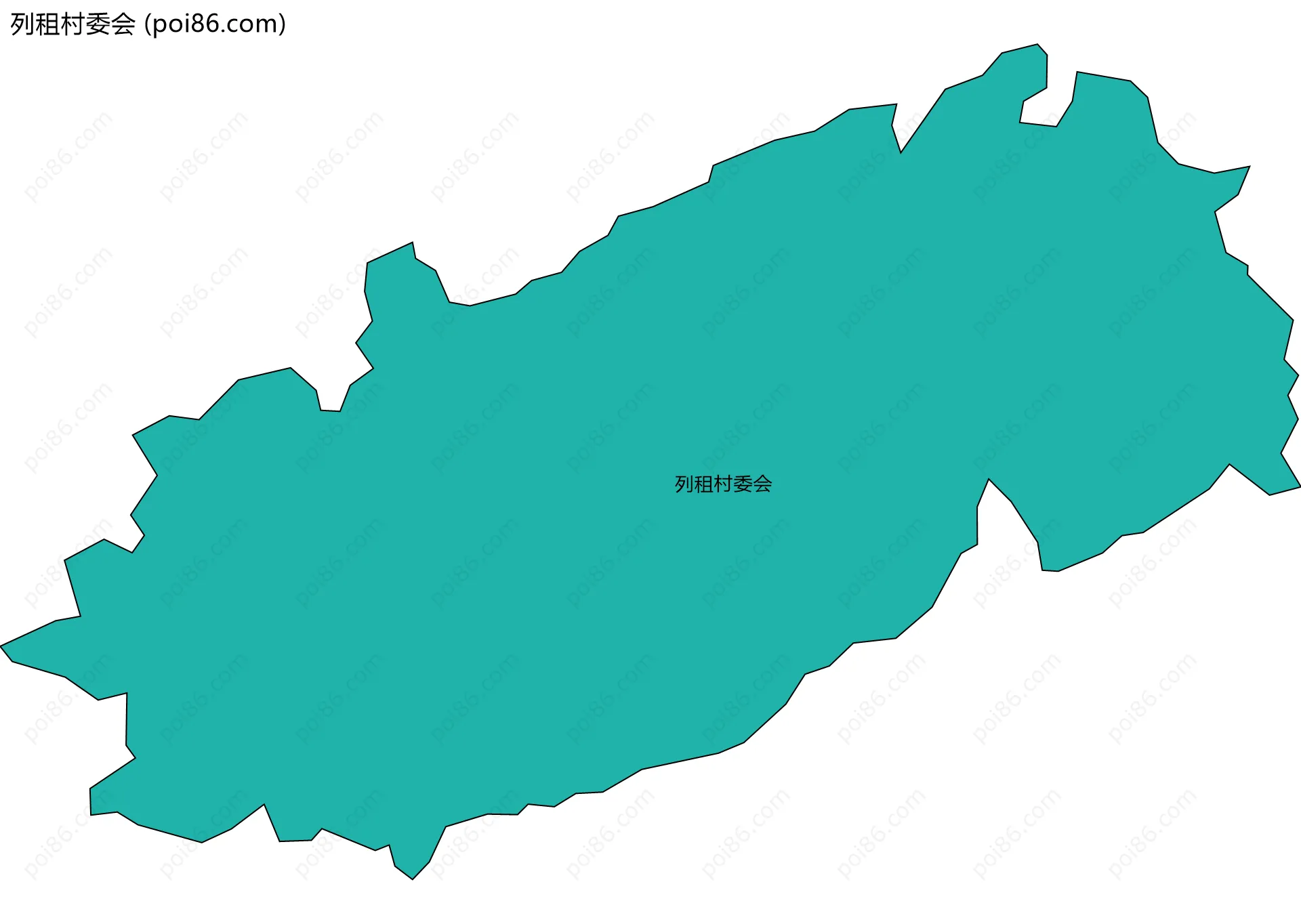 列租村委会边界地图