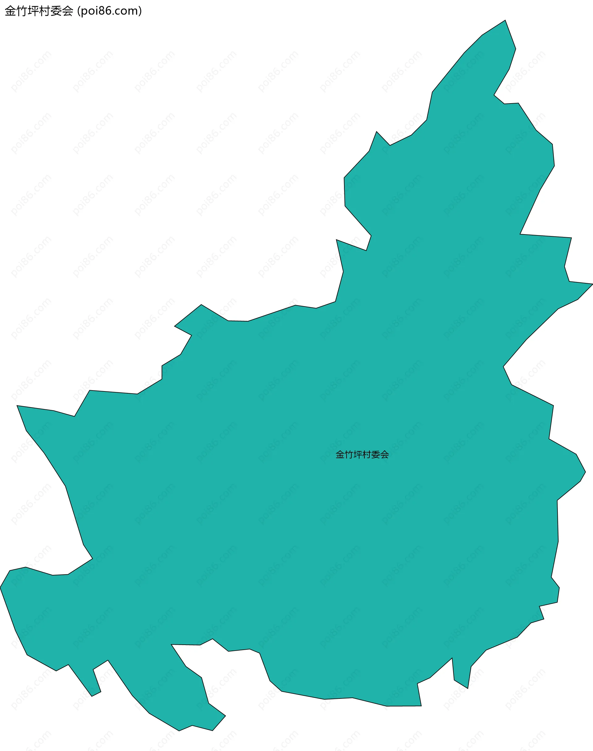金竹坪村委会边界地图