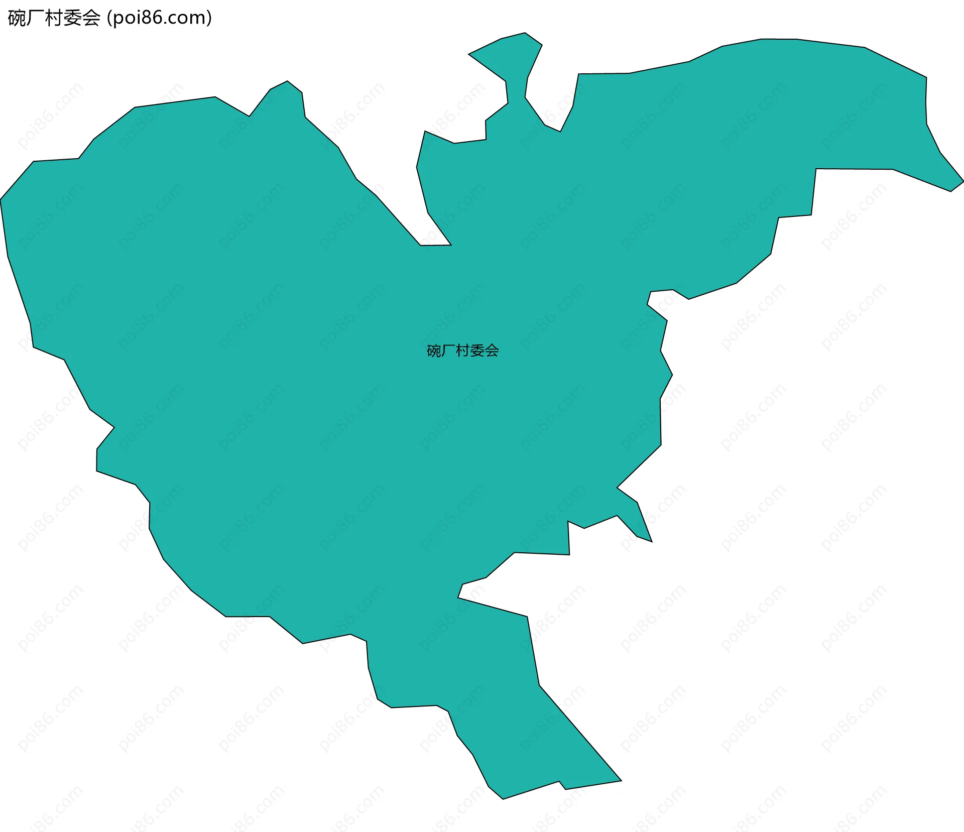 碗厂村委会边界地图