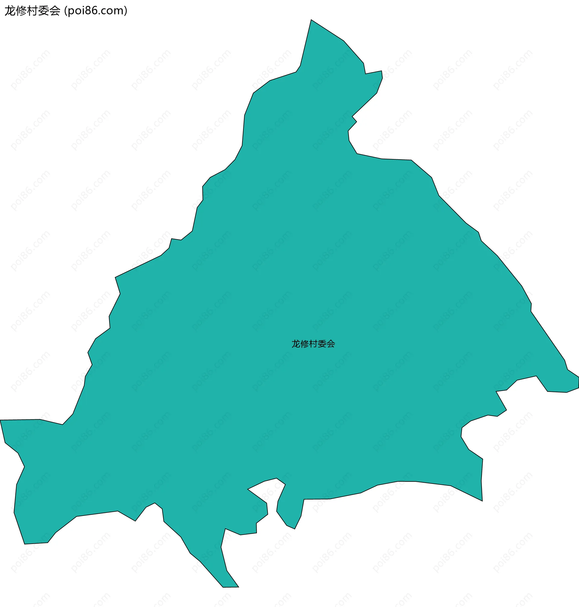 龙修村委会边界地图