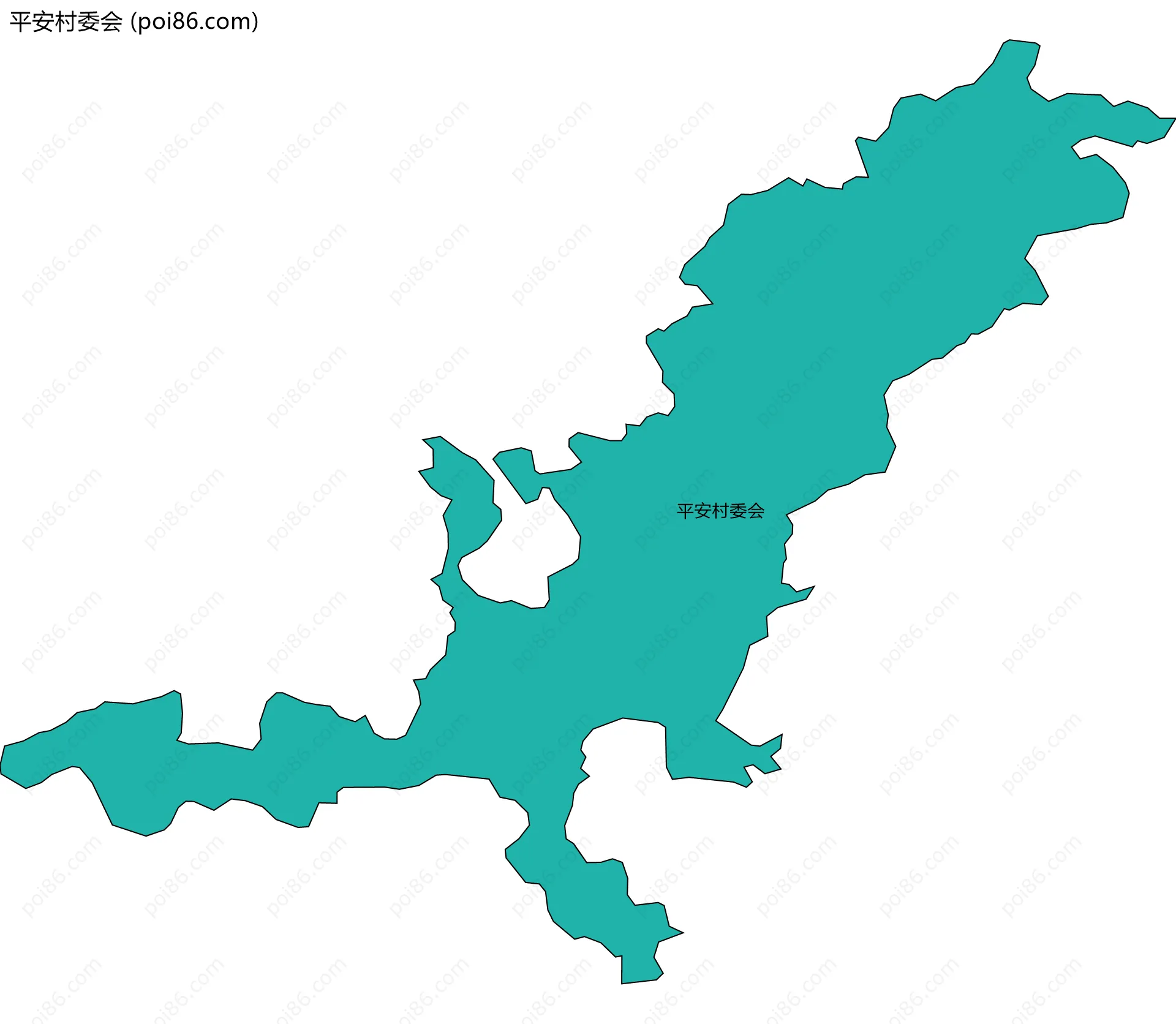 平安村委会边界地图