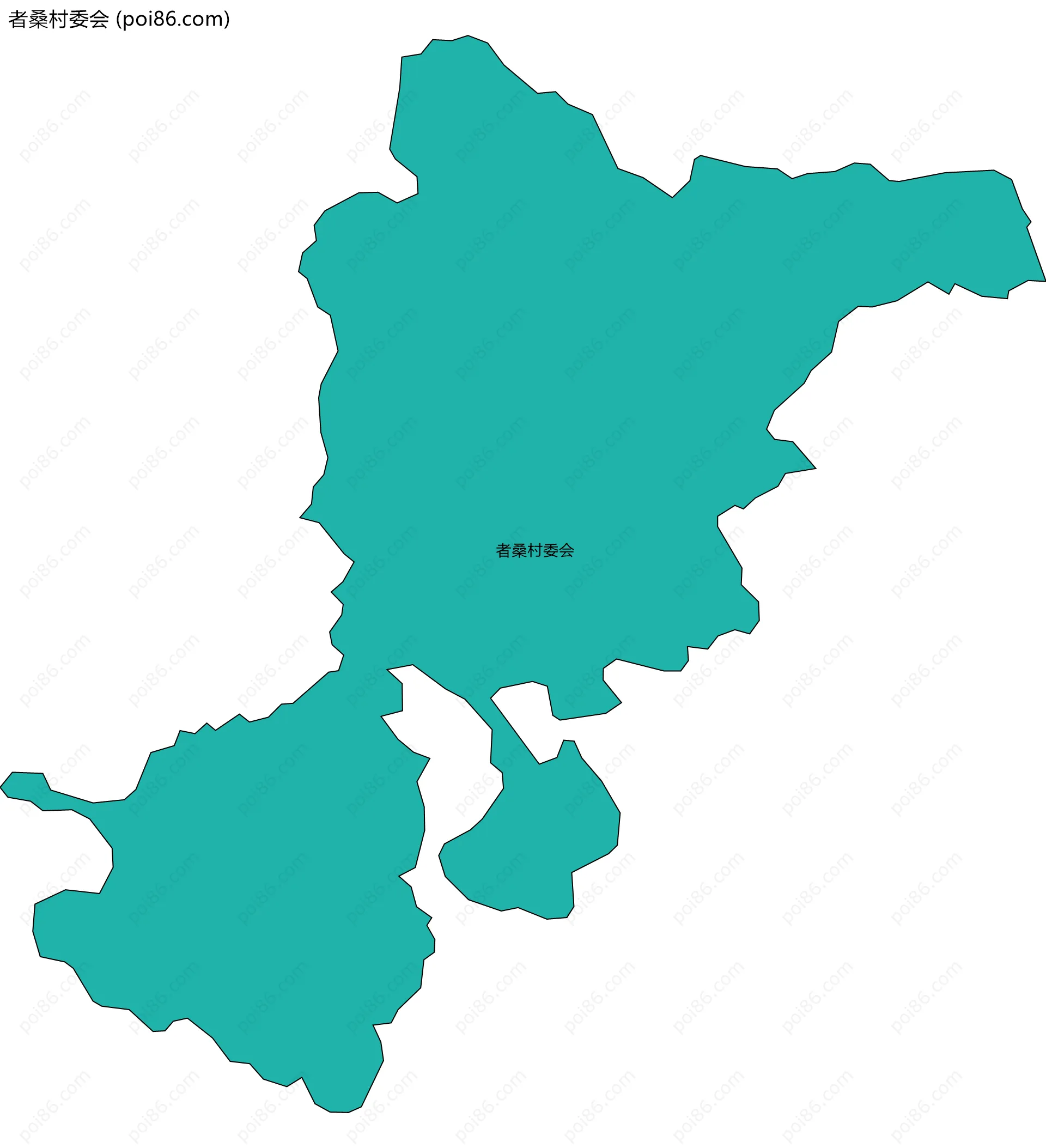 者桑村委会边界地图