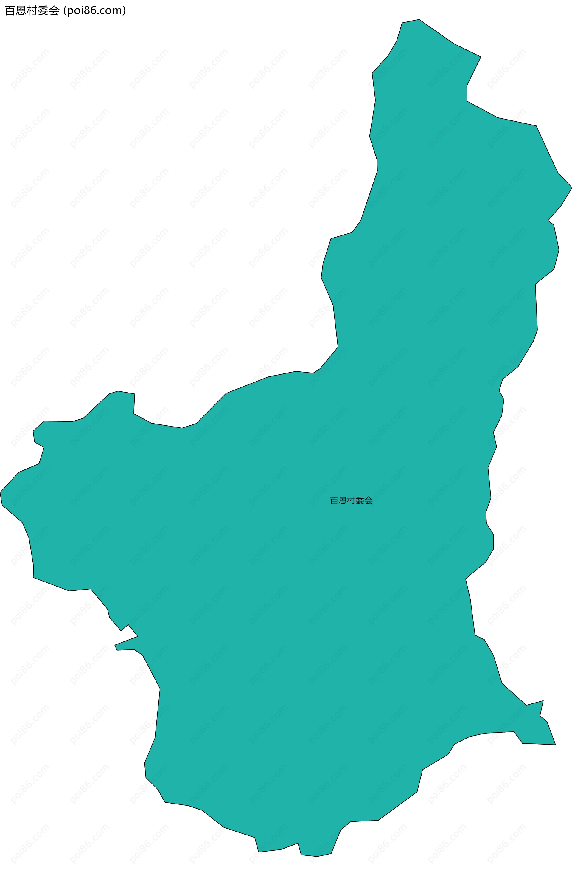 百恩村委会边界地图