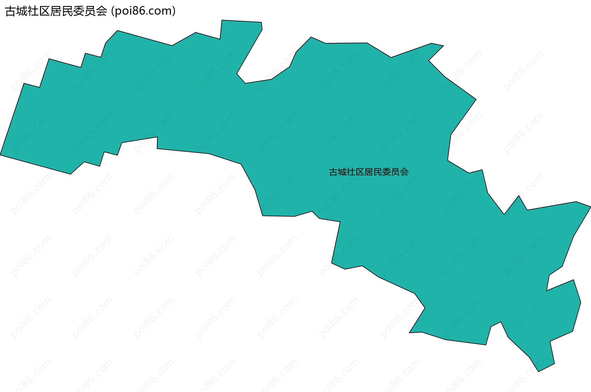 古城社区居民委员会边界地图