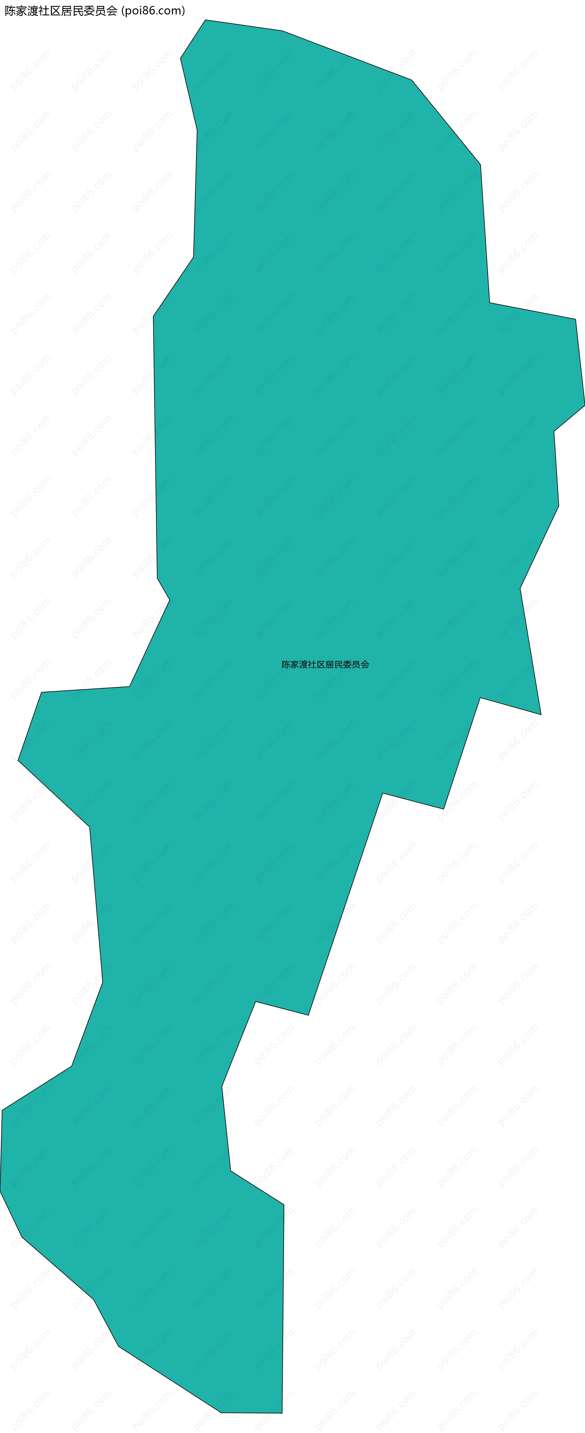 陈家渡社区居民委员会边界地图