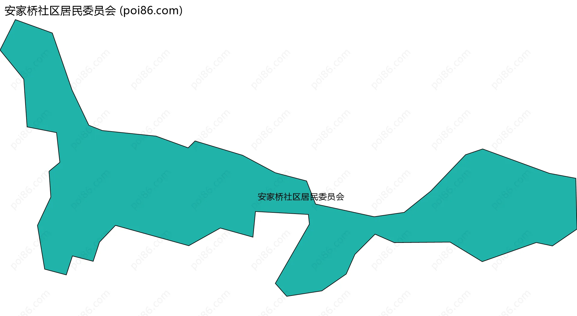 安家桥社区居民委员会边界地图