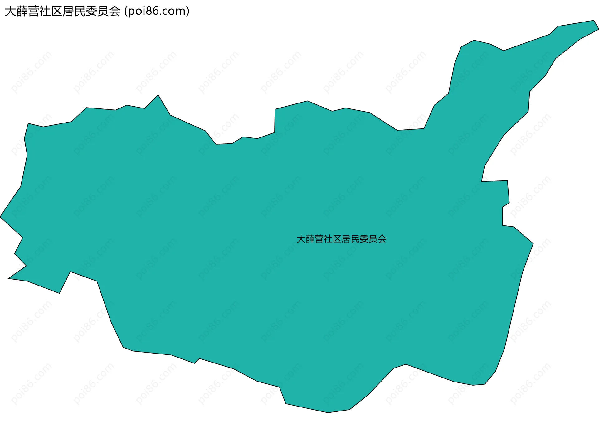 大薛营社区居民委员会边界地图