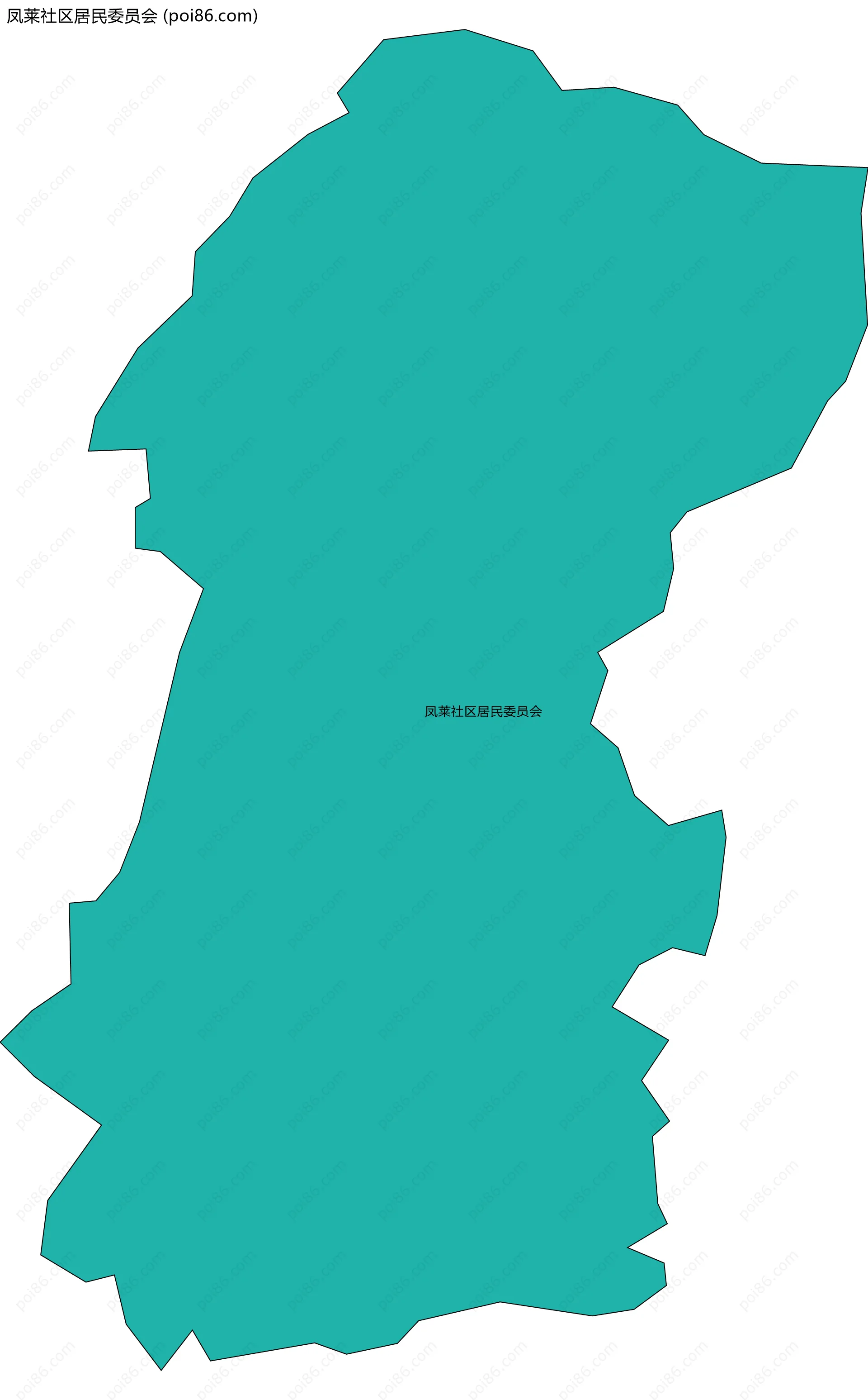 凤莱社区居民委员会边界地图