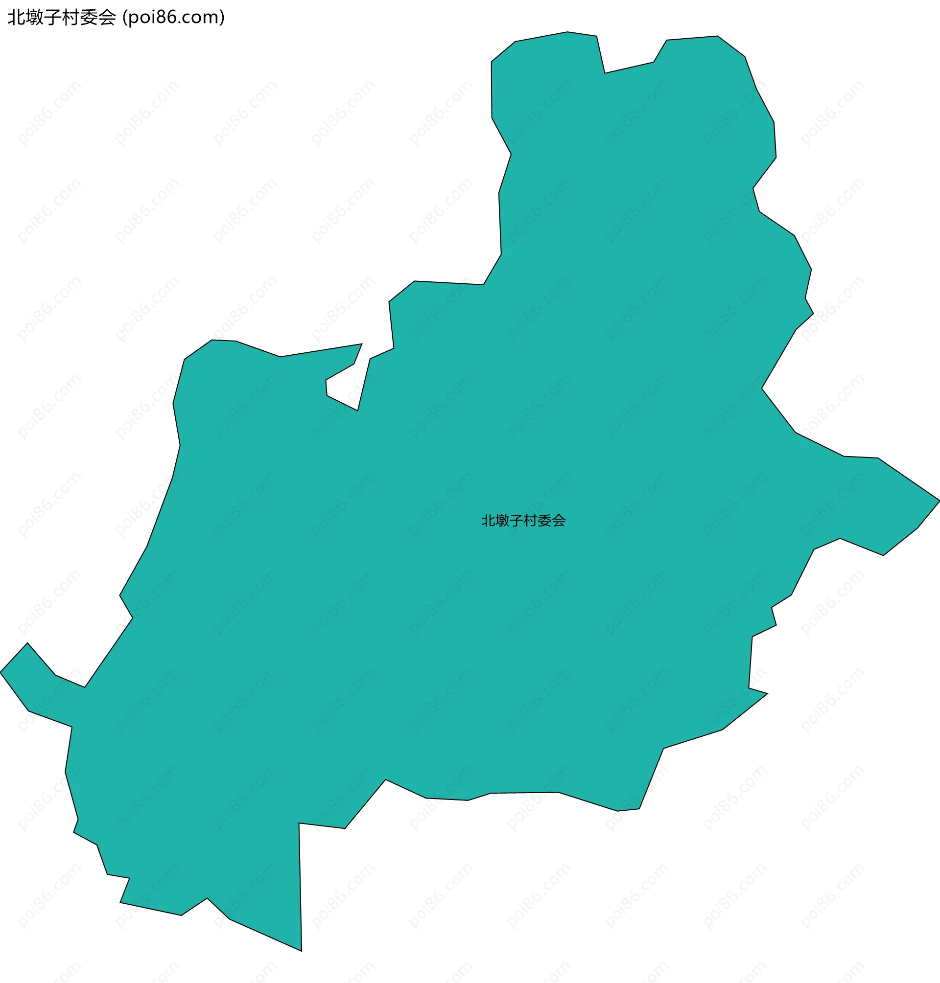 北墩子村委会边界地图