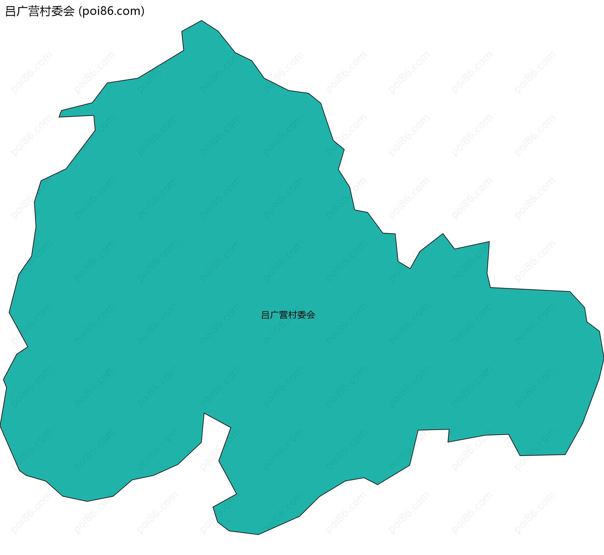 吕广营村委会边界地图