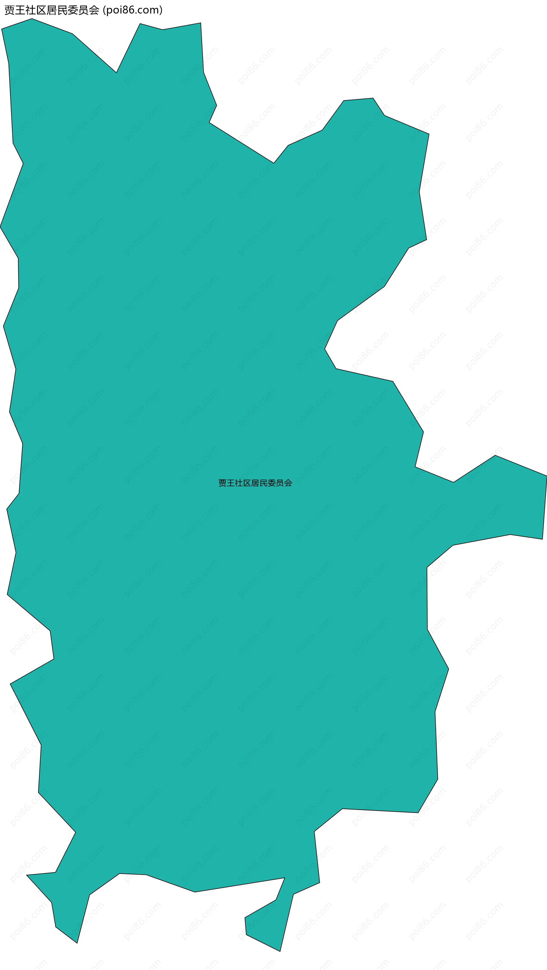 贾王社区居民委员会边界地图