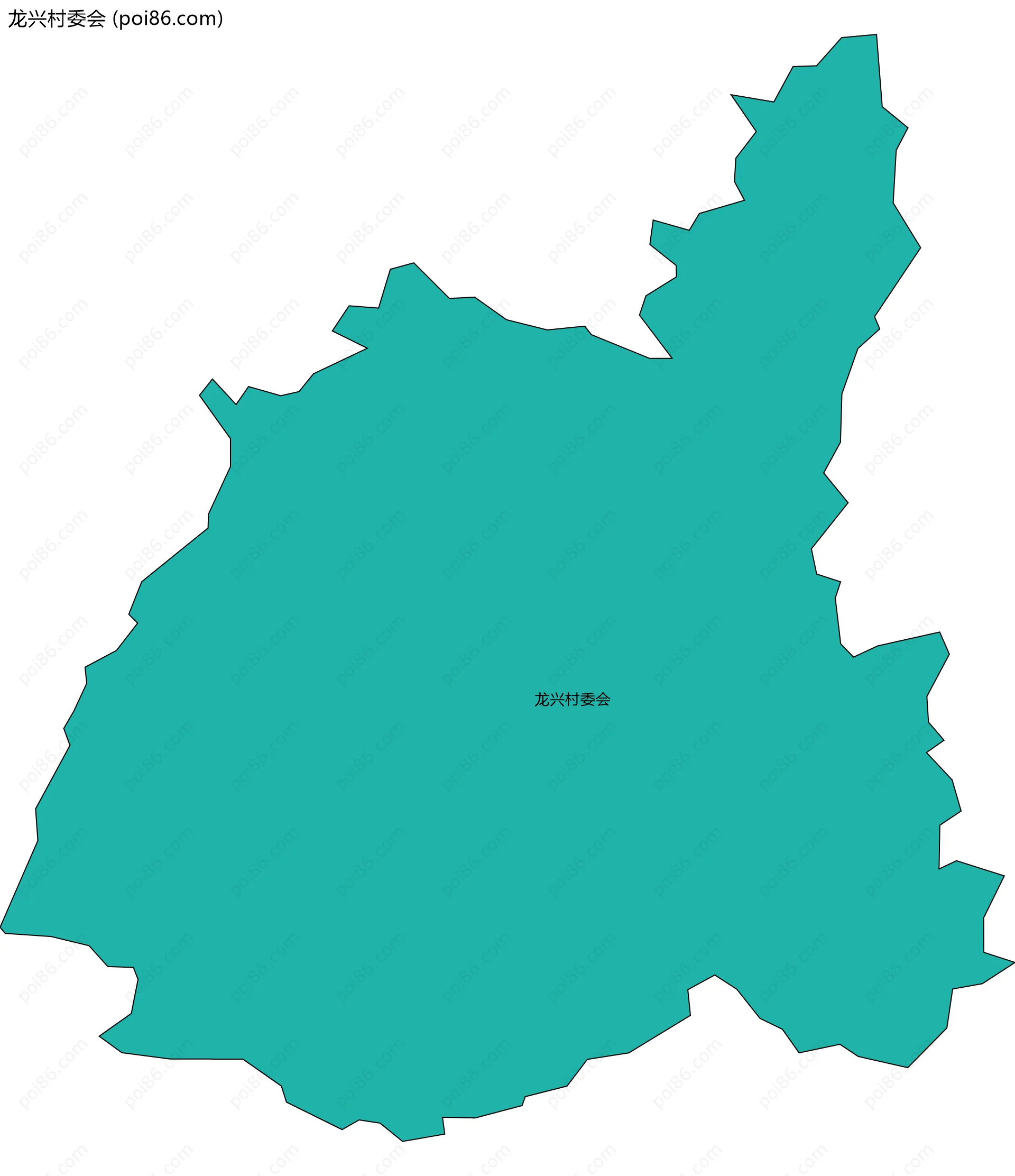 龙兴村委会边界地图
