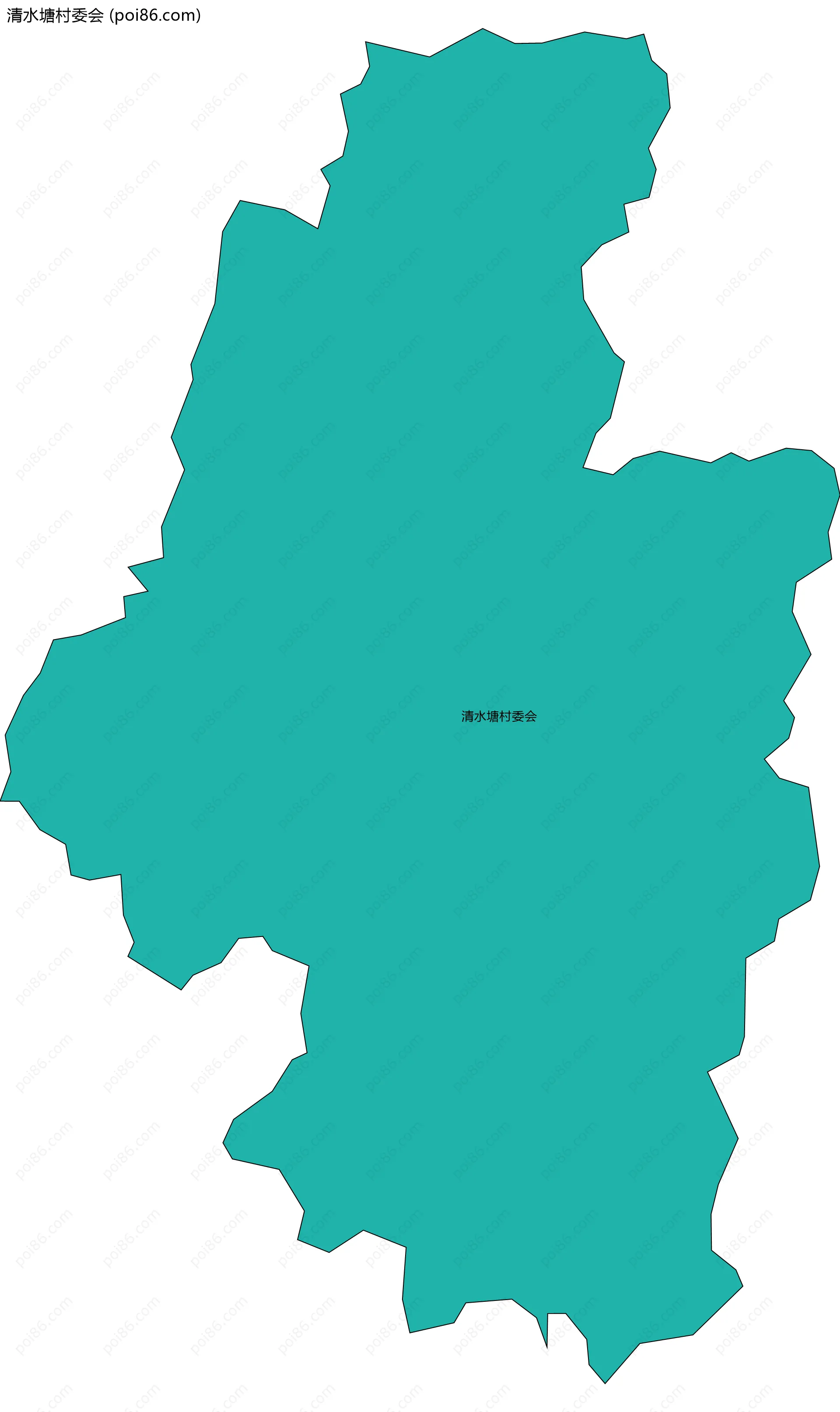 清水塘村委会边界地图