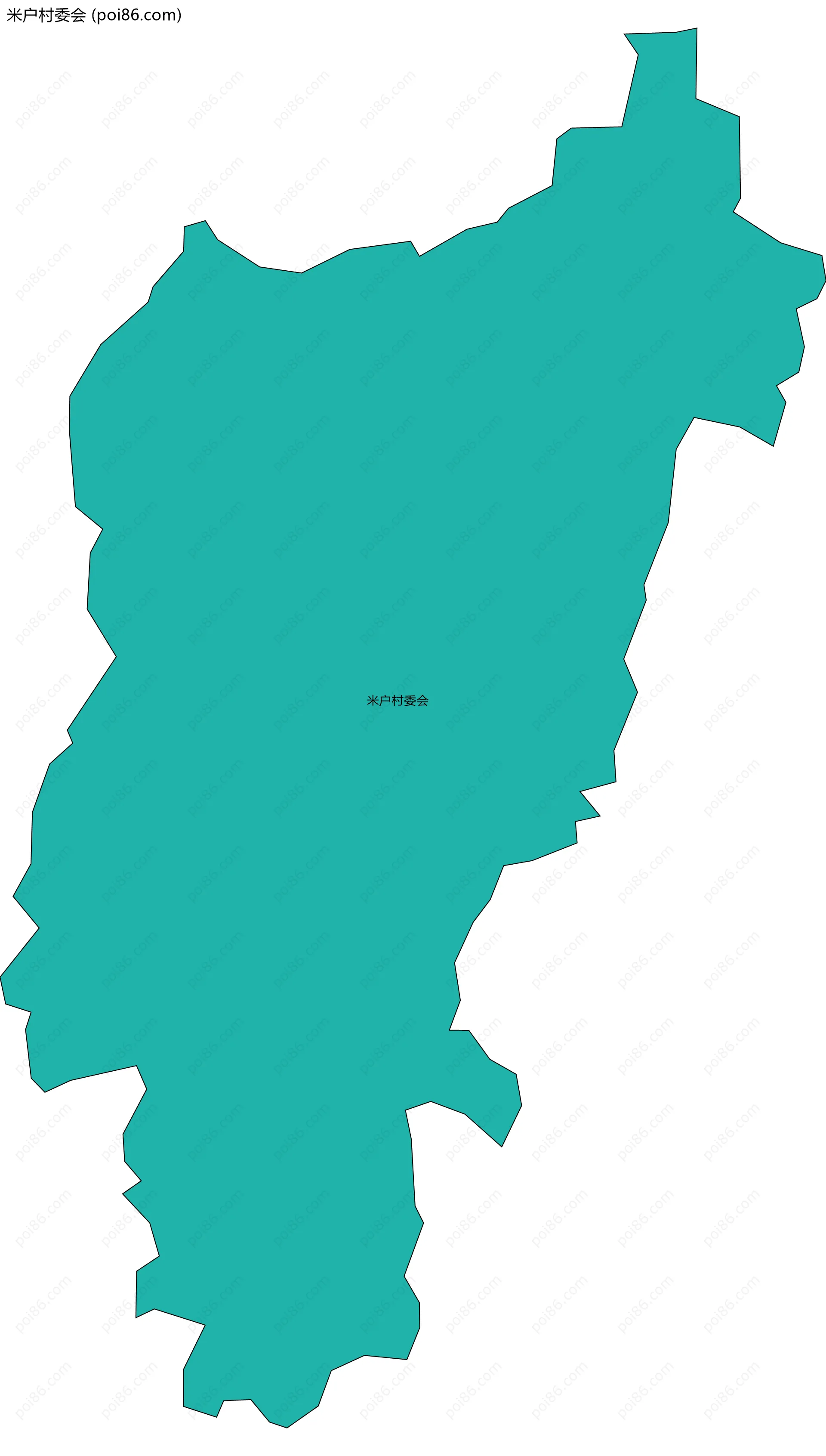 米户村委会边界地图