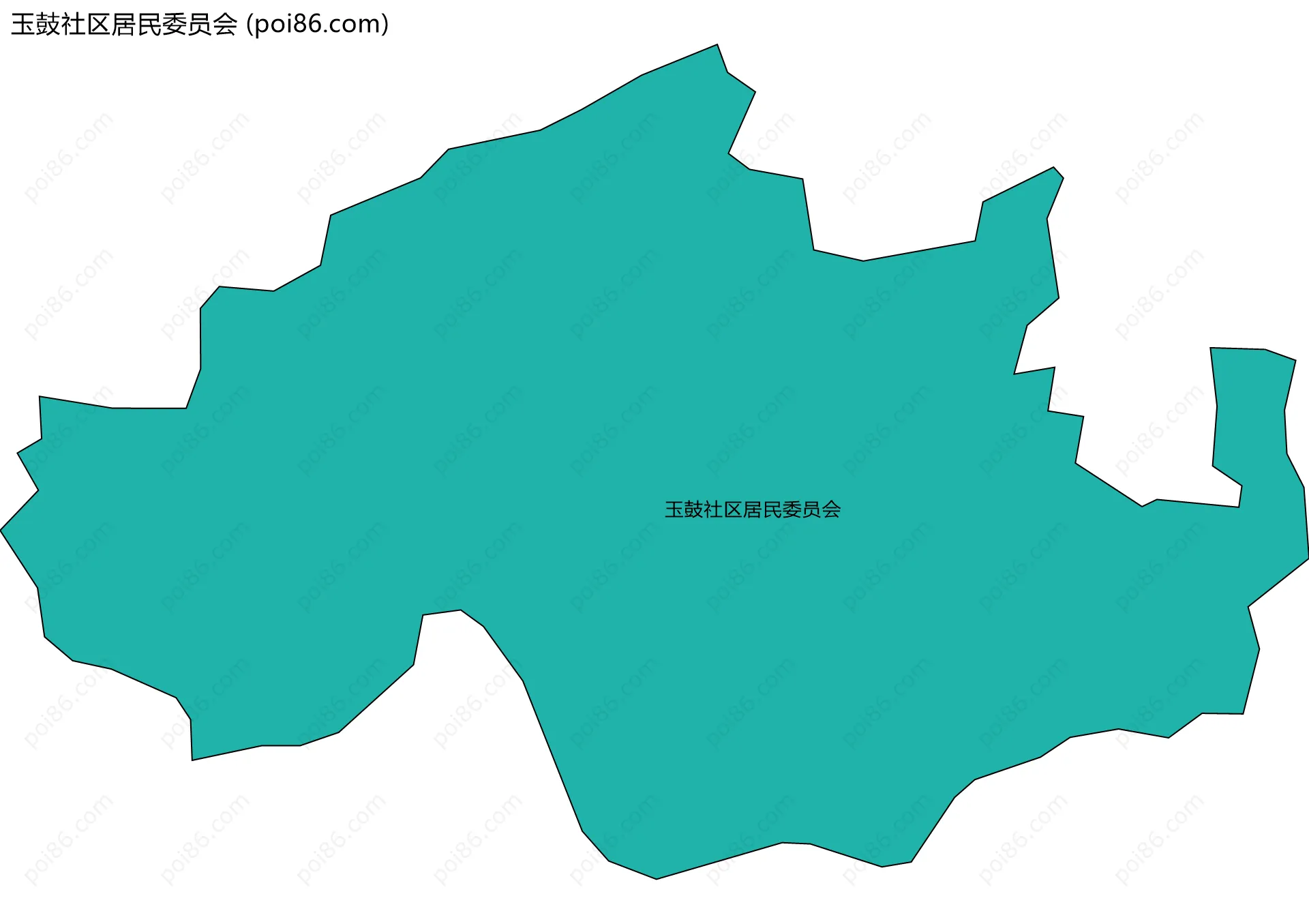 玉鼓社区居民委员会边界地图