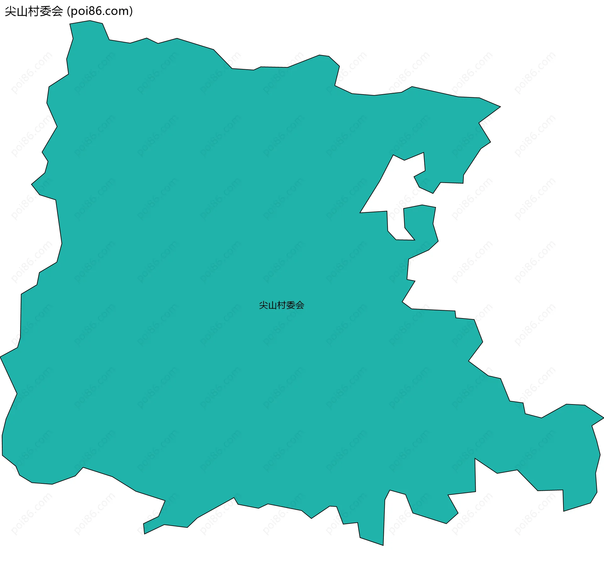 尖山村委会边界地图