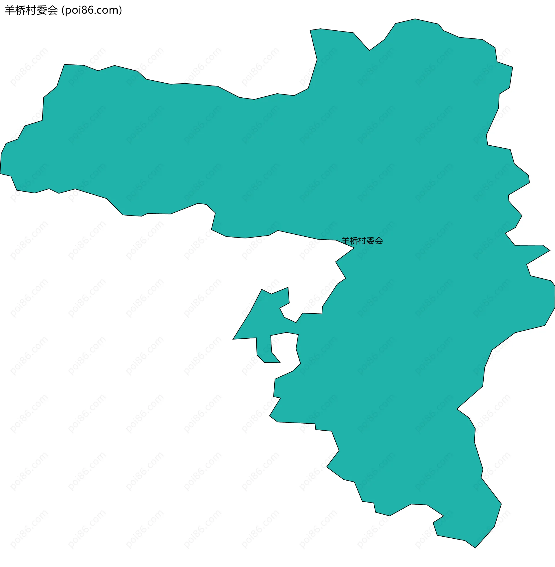 羊桥村委会边界地图