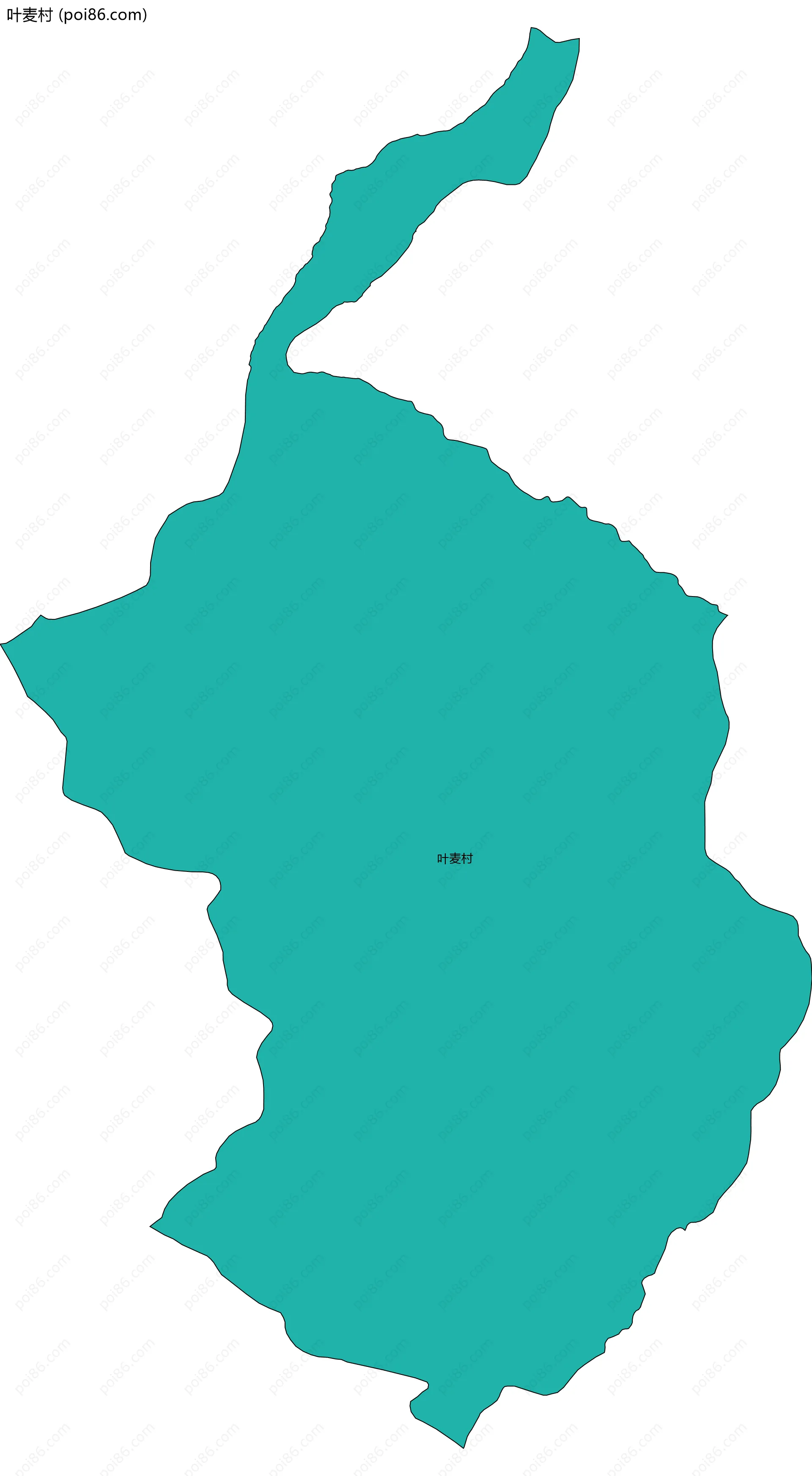 叶麦村边界地图